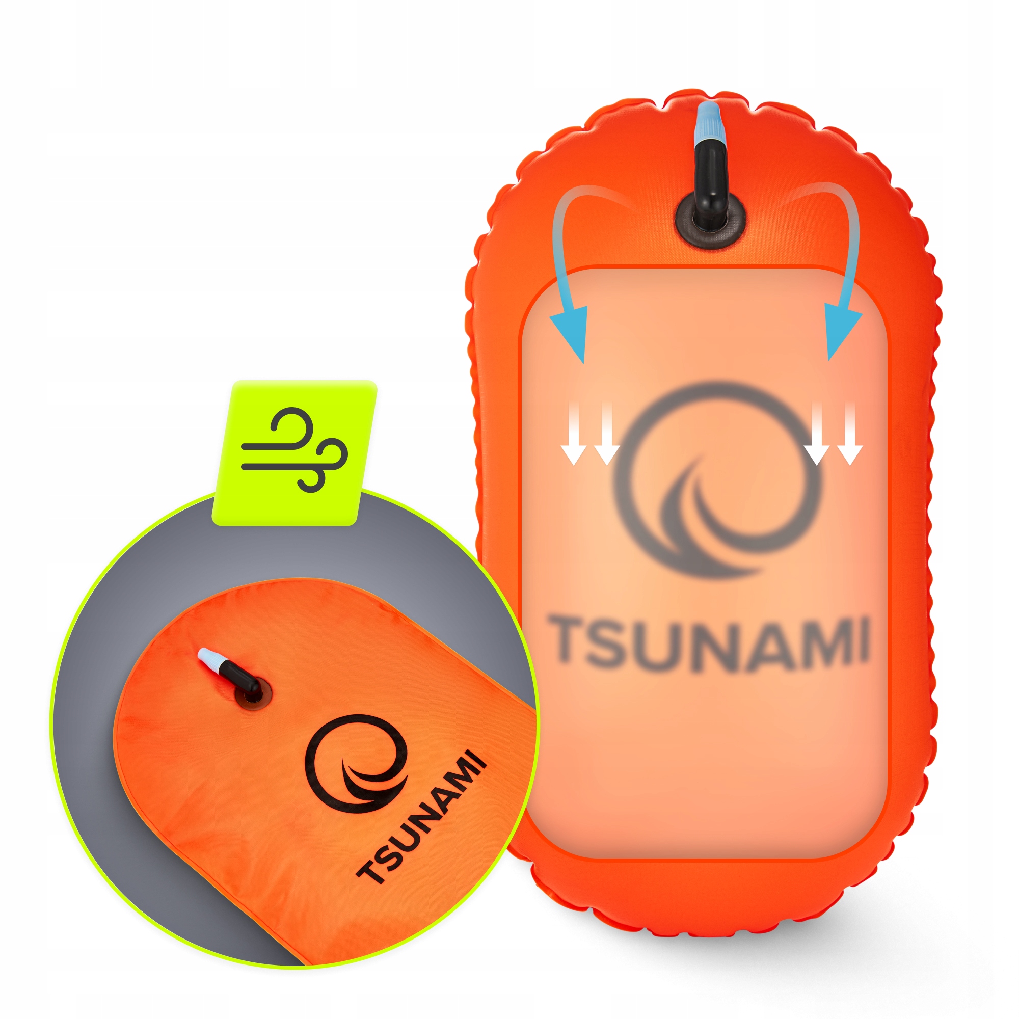 Буй для плавання TSUNAMI Basic надувний Orange (P-5907739314055) — фото 3