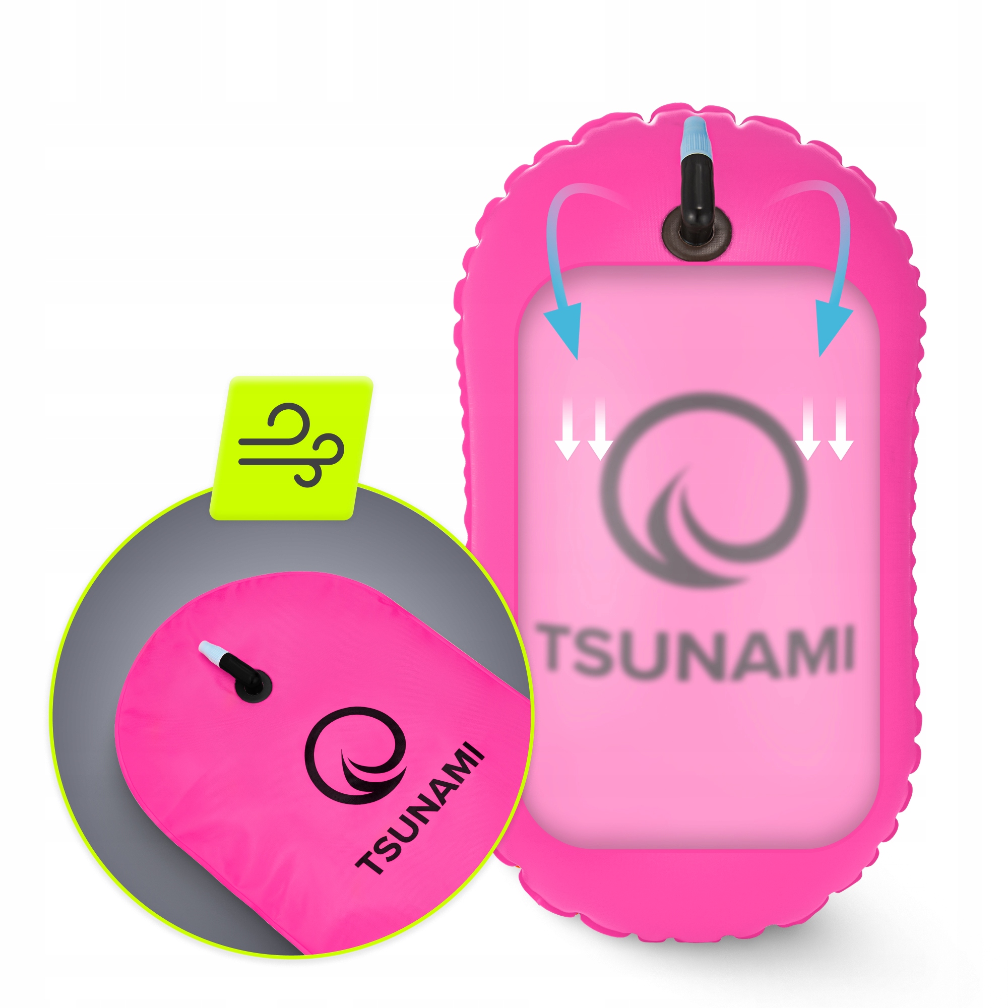 Буй для плавання TSUNAMI Basic надувний Pink (P-5907739314079) — мініатюра 9