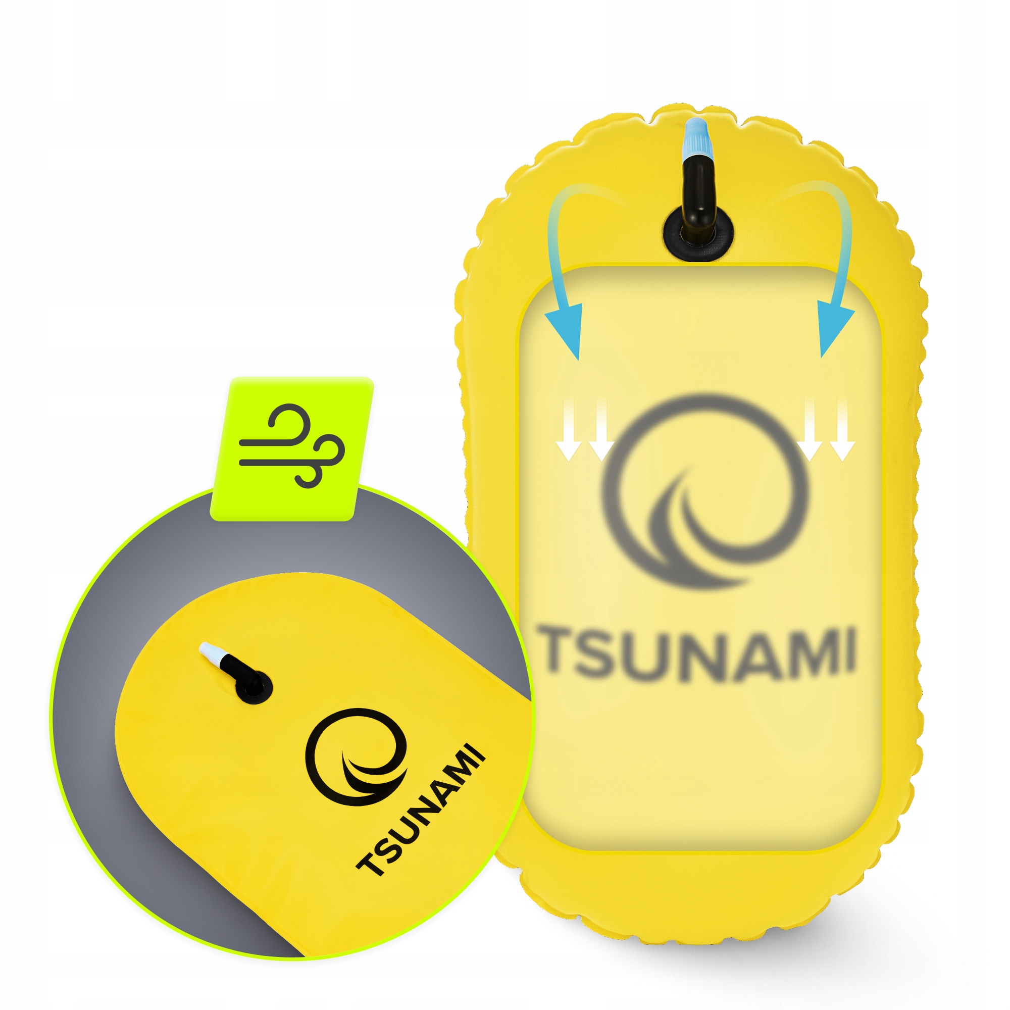 Буй для плавання TSUNAMI Basic надувний Yellow (P-5907739316806) — мініатюра 9