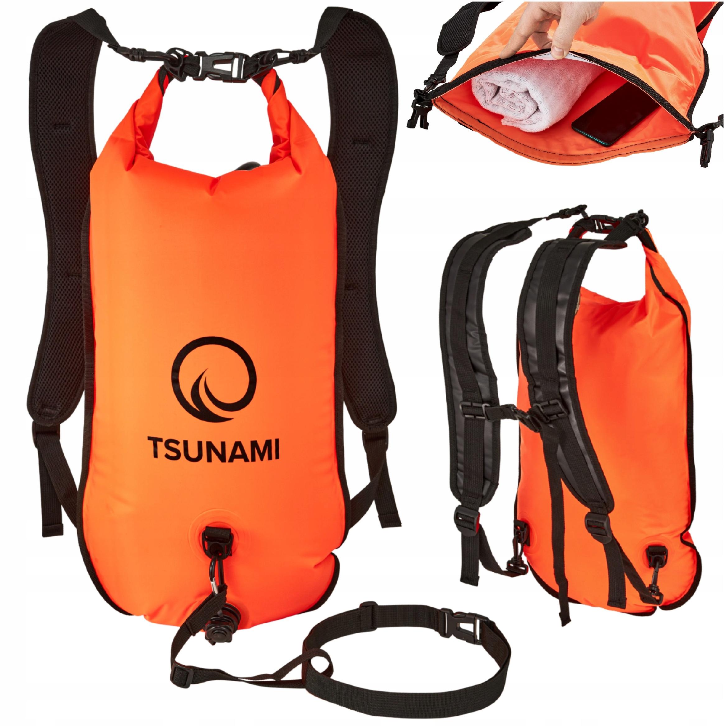 Буй для плавання TSUNAMI Pro надувний 3 в 1 Orange (P-5907739314048) — мініатюра 6