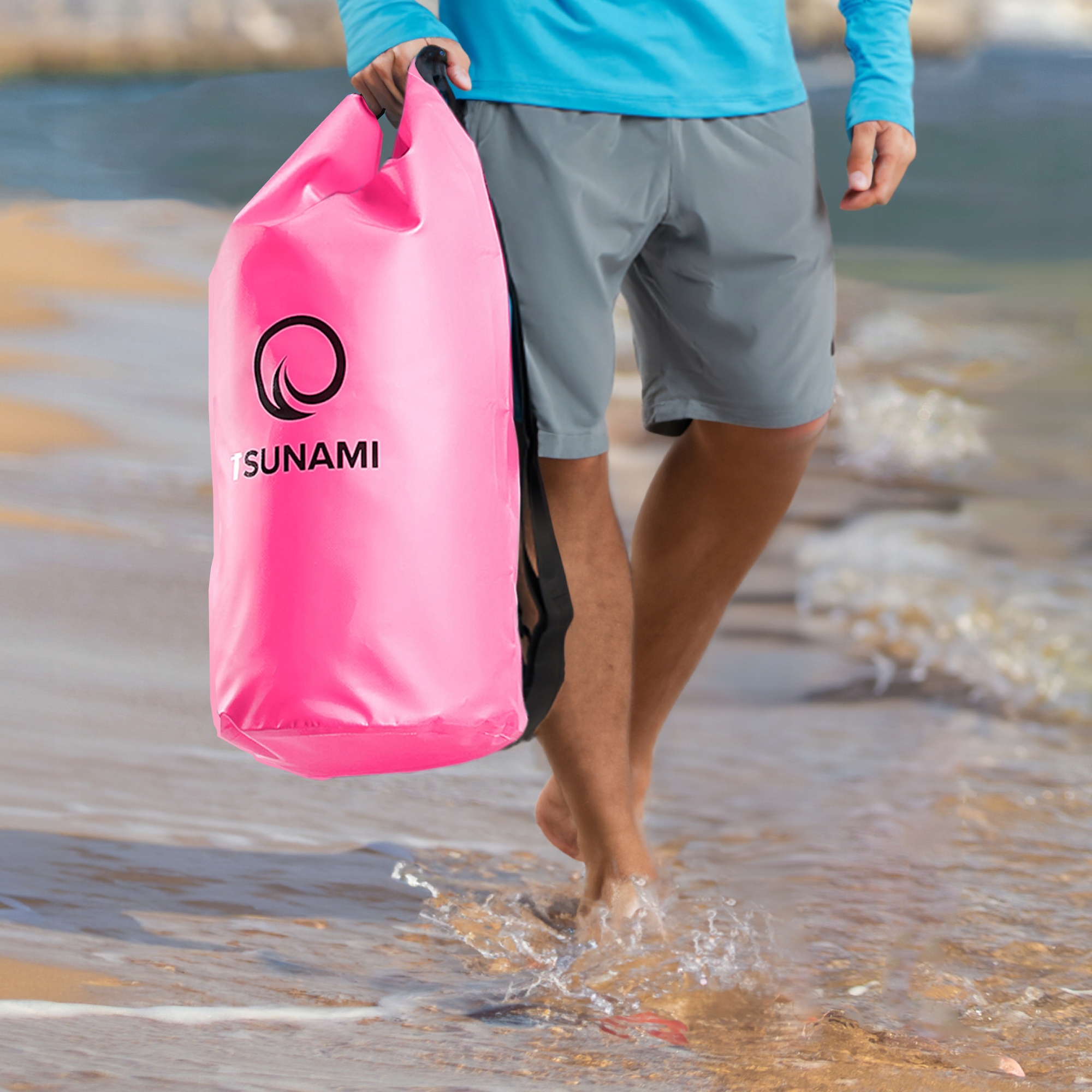 Гермомішок TSUNAMI Dry Pack 30 л водозахисний Pink (P-5907739314093) — фото 4