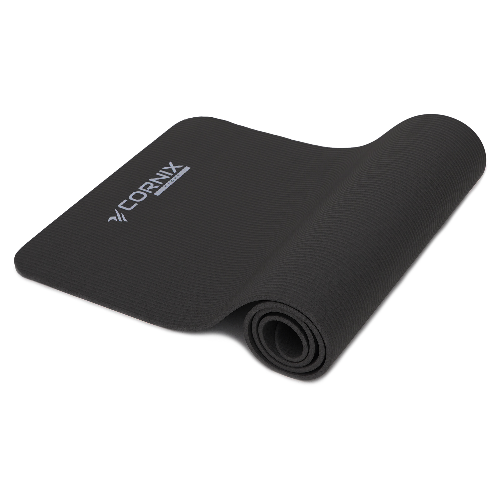 Килимок спортивний Cornix NBR 183 x 61 x 1 cм для йоги та фітнесу XR-0013 Black — фото 4