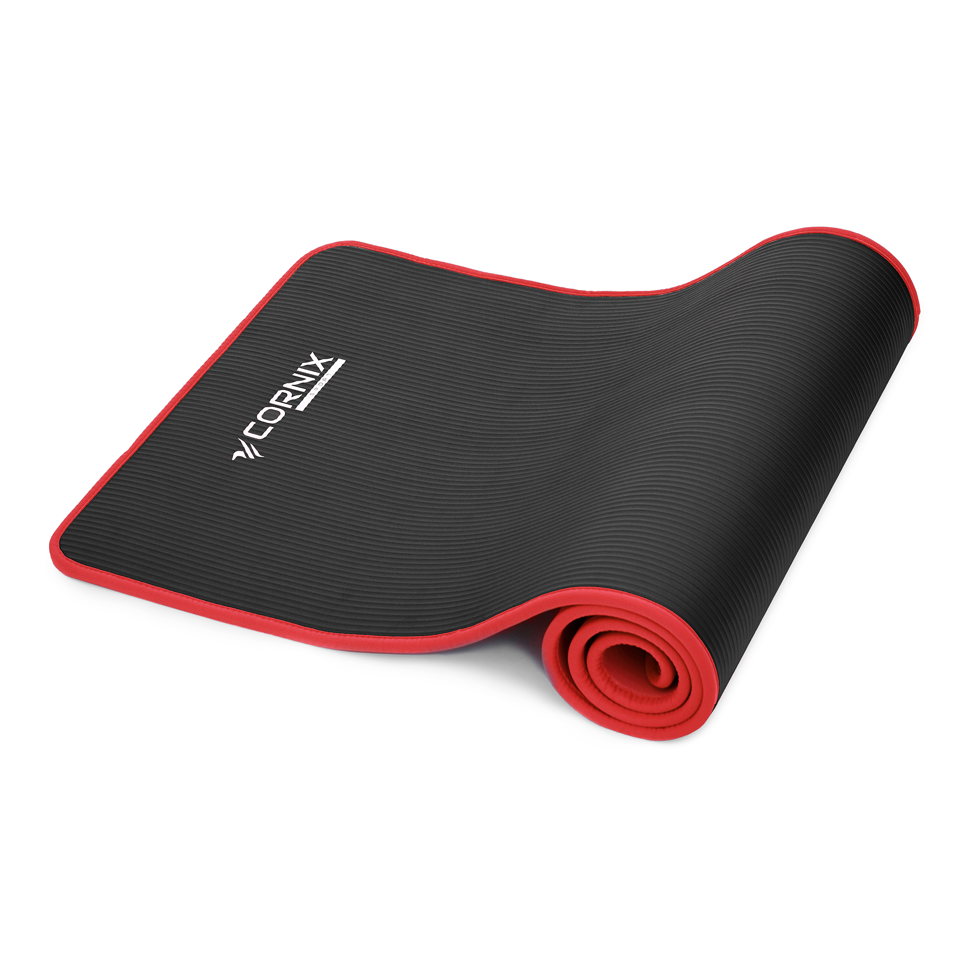 Килимок спортивний Cornix NBR 183 x 61 x 1 cм для йоги та фітнесу XR-0094 Black/Red — мініатюра 7