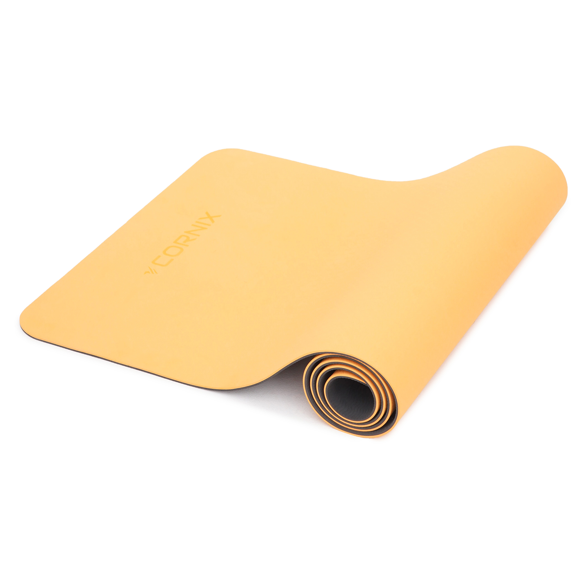 Килимок спортивний Cornix TPE 183 x 61 x 0.6 см для йоги та фітнесу XR-0001 Orange/Black — фото 5