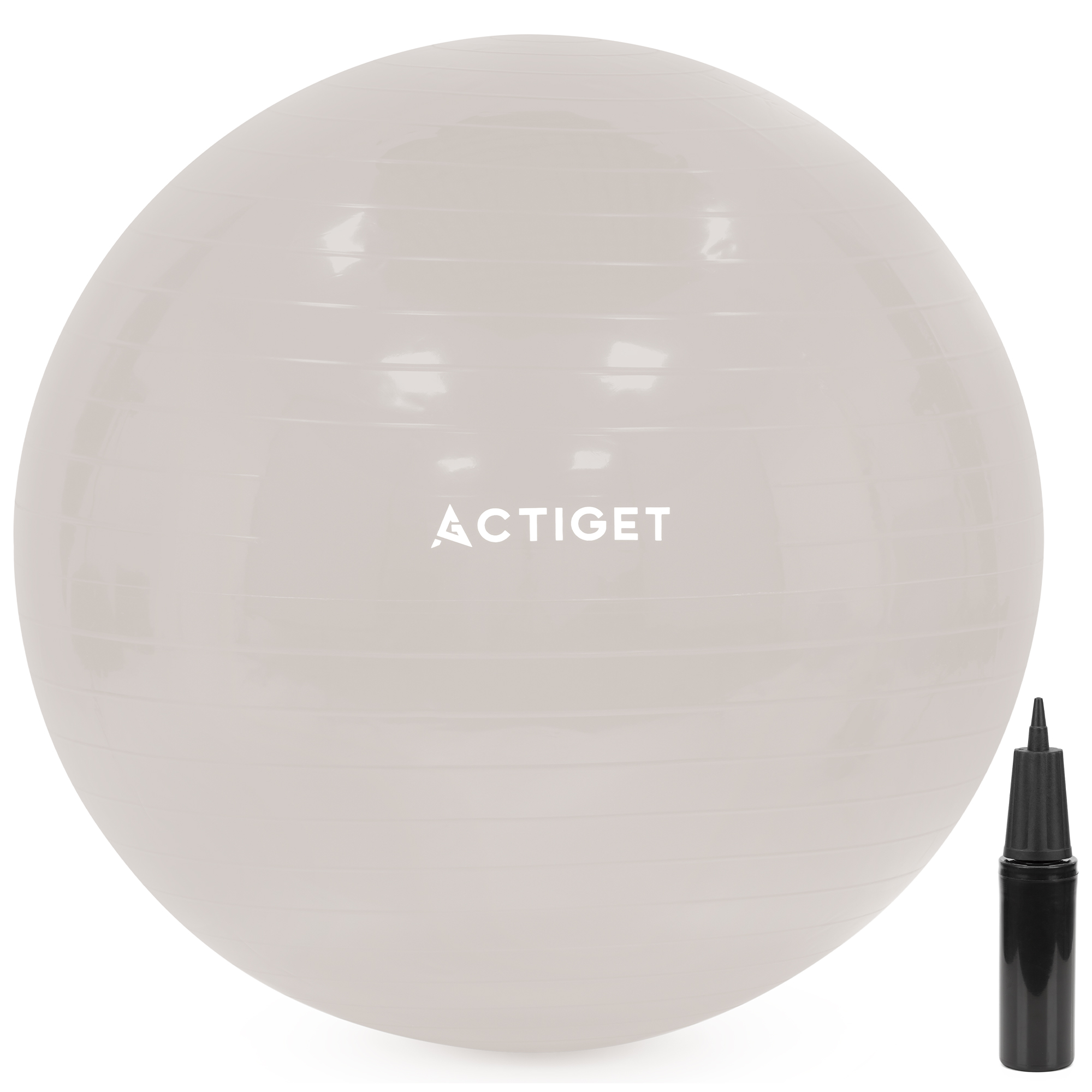 М'яч для фітнесу (фітбол) Actiget 65 см з насосом ACT0145 Biege