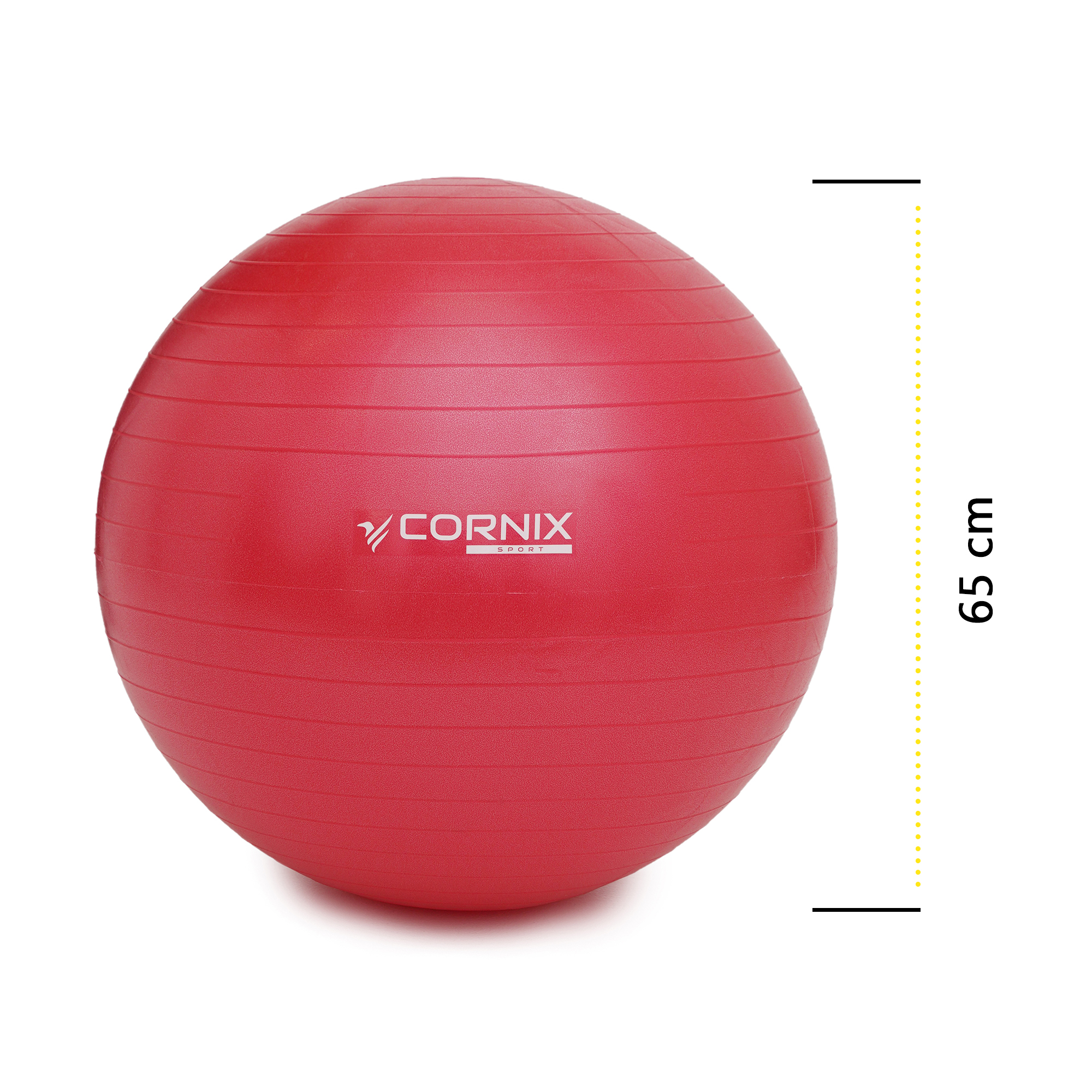 М'яч для фітнесу (фітбол) Cornix 65 см Anti-Burst XR-0019 Red — мініатюра 6