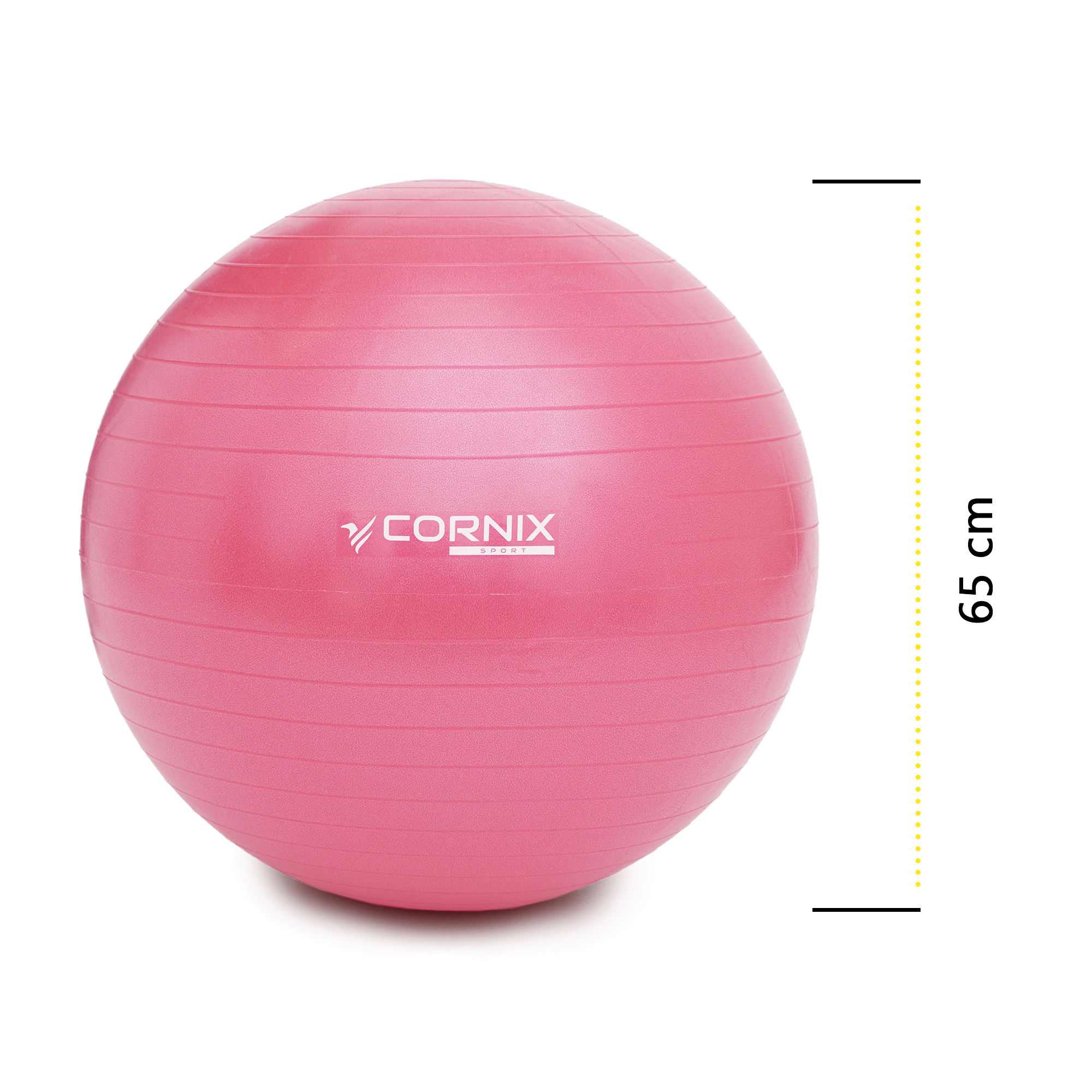М'яч для фітнесу (фітбол) Cornix 65 см Anti-Burst XR-0023 Pink — мініатюра 6