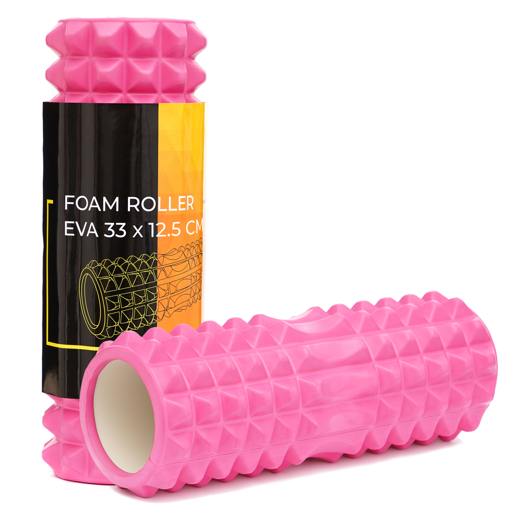 Масажний ролик Cornix EVA 33 x 12.5 см (валик, роллер) XR-0327 Pink — фото 1