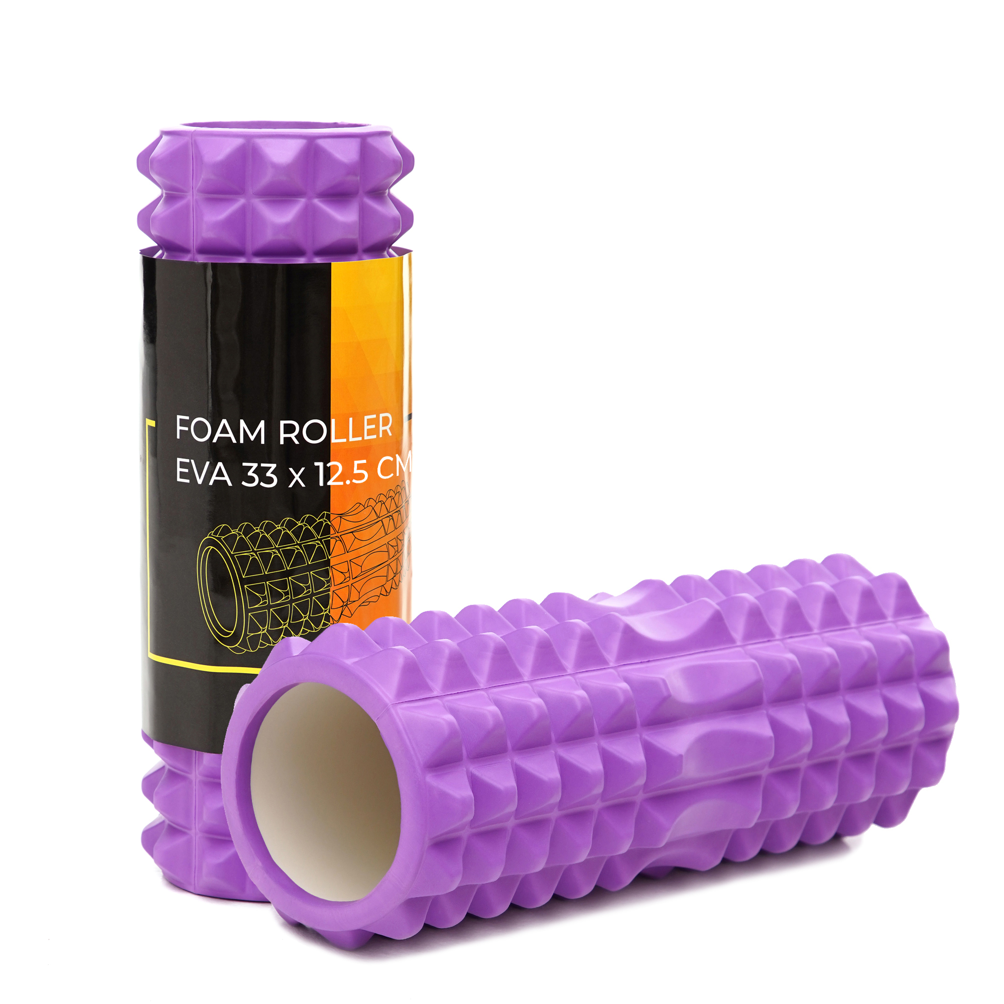 Масажний ролик Cornix EVA 33 x 12.5 см (валик, роллер) XR-0328 Violet — фото 1