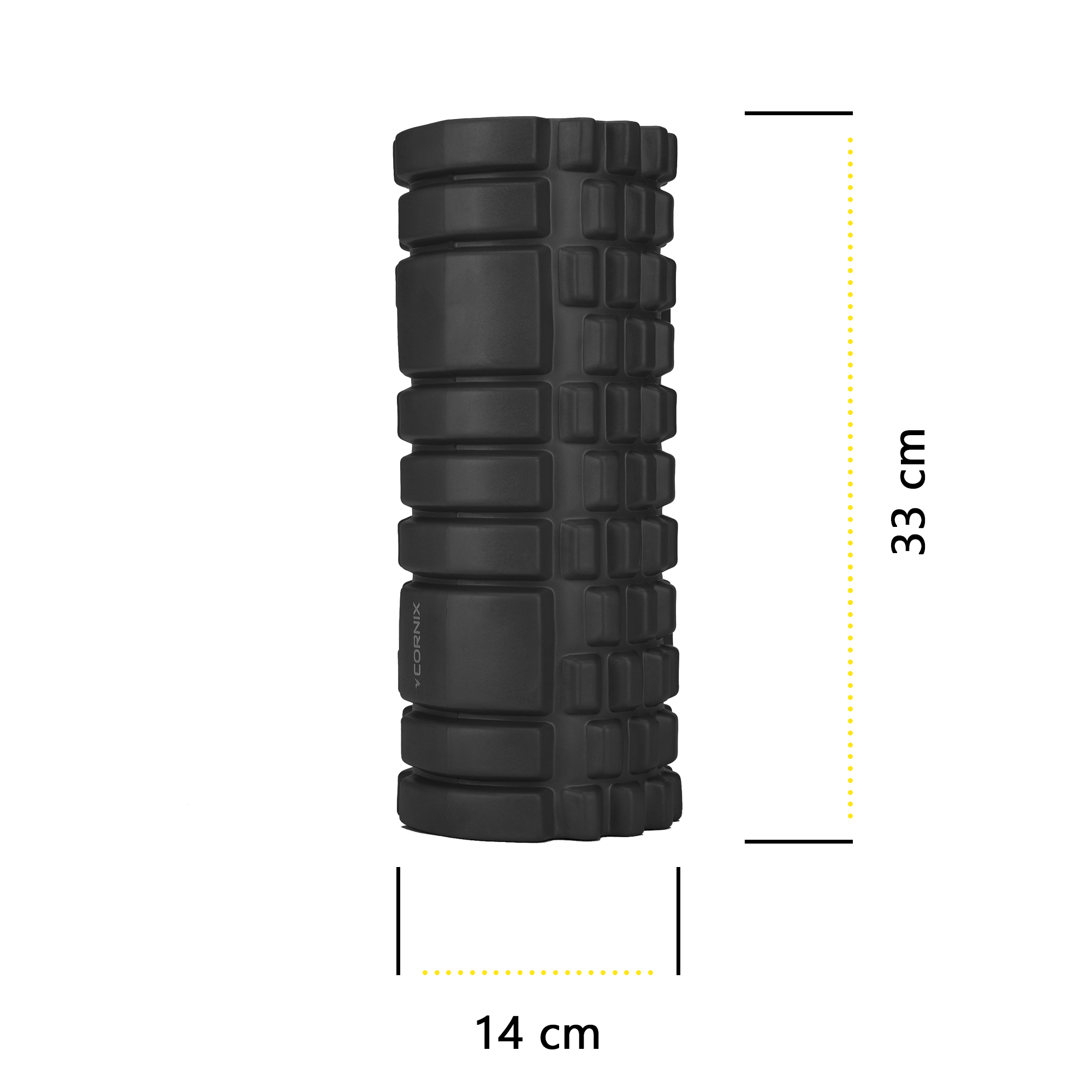 Масажний ролик Cornix EVA 33 x 14 см (валик, роллер) XR-0029 Black — мініатюра 8