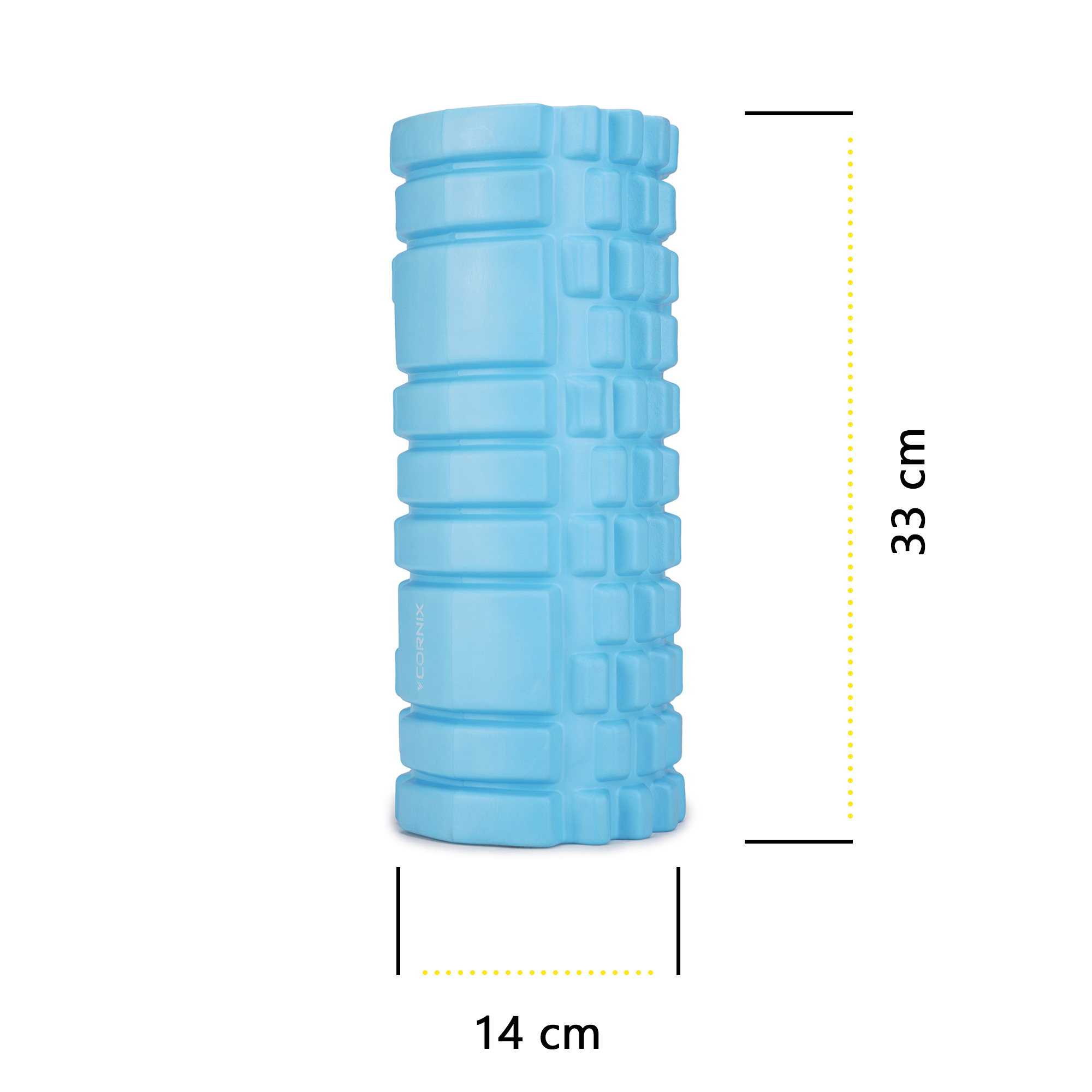 Масажний ролик Cornix EVA 33 x 14 см (валик, роллер) XR-0030 Sky Blue — мініатюра 6
