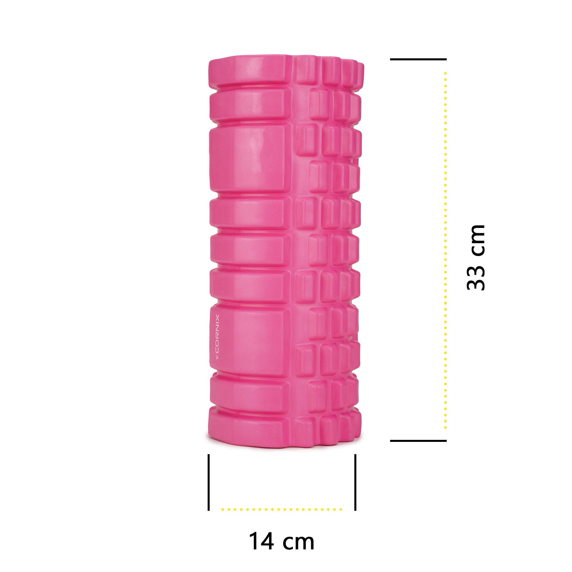 Масажний ролик Cornix EVA 33 x 14 см (валик, роллер) XR-0031 Pink — фото 4