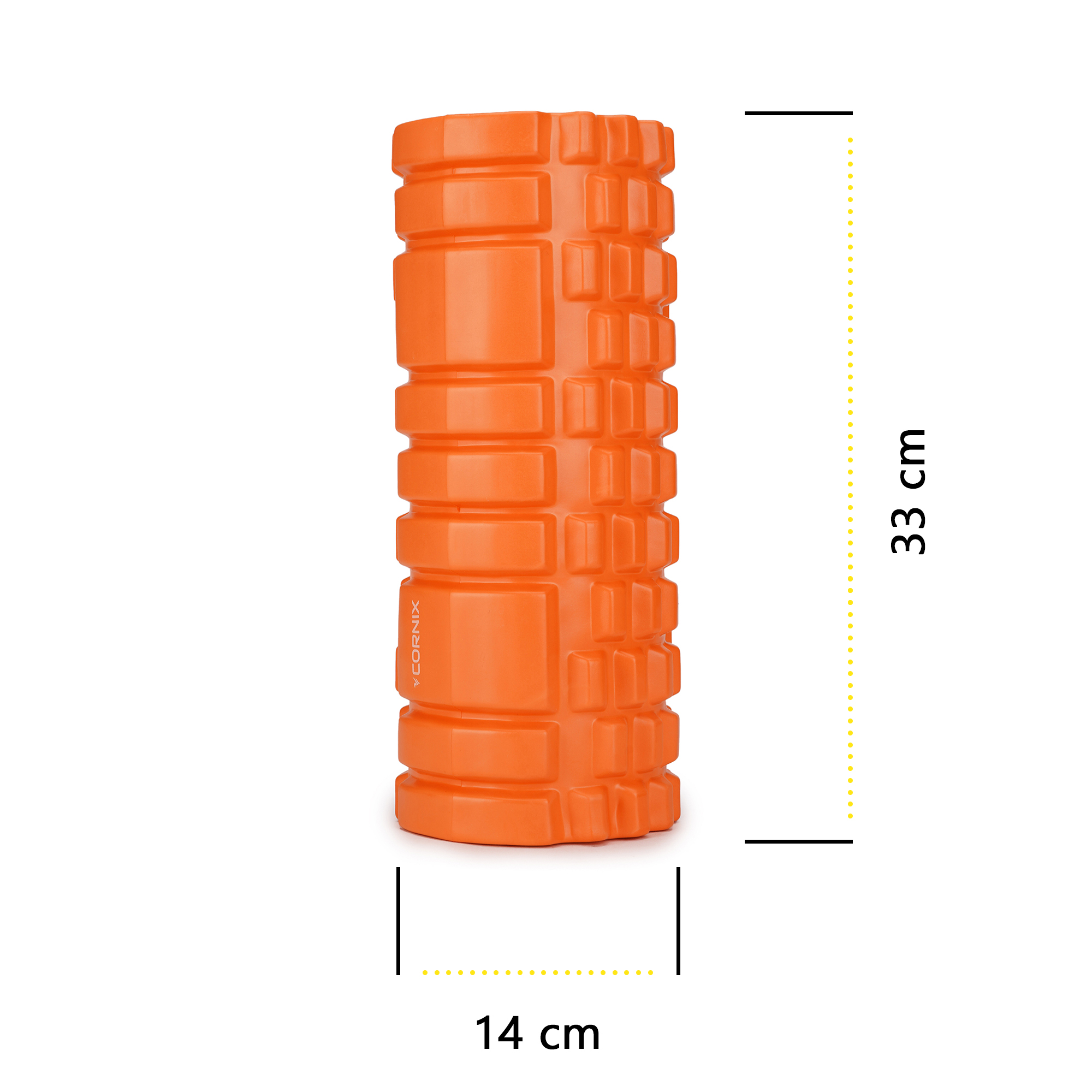 Масажний ролик Cornix EVA 33 x 14 см (валик, роллер) XR-0033 Orange — мініатюра 8