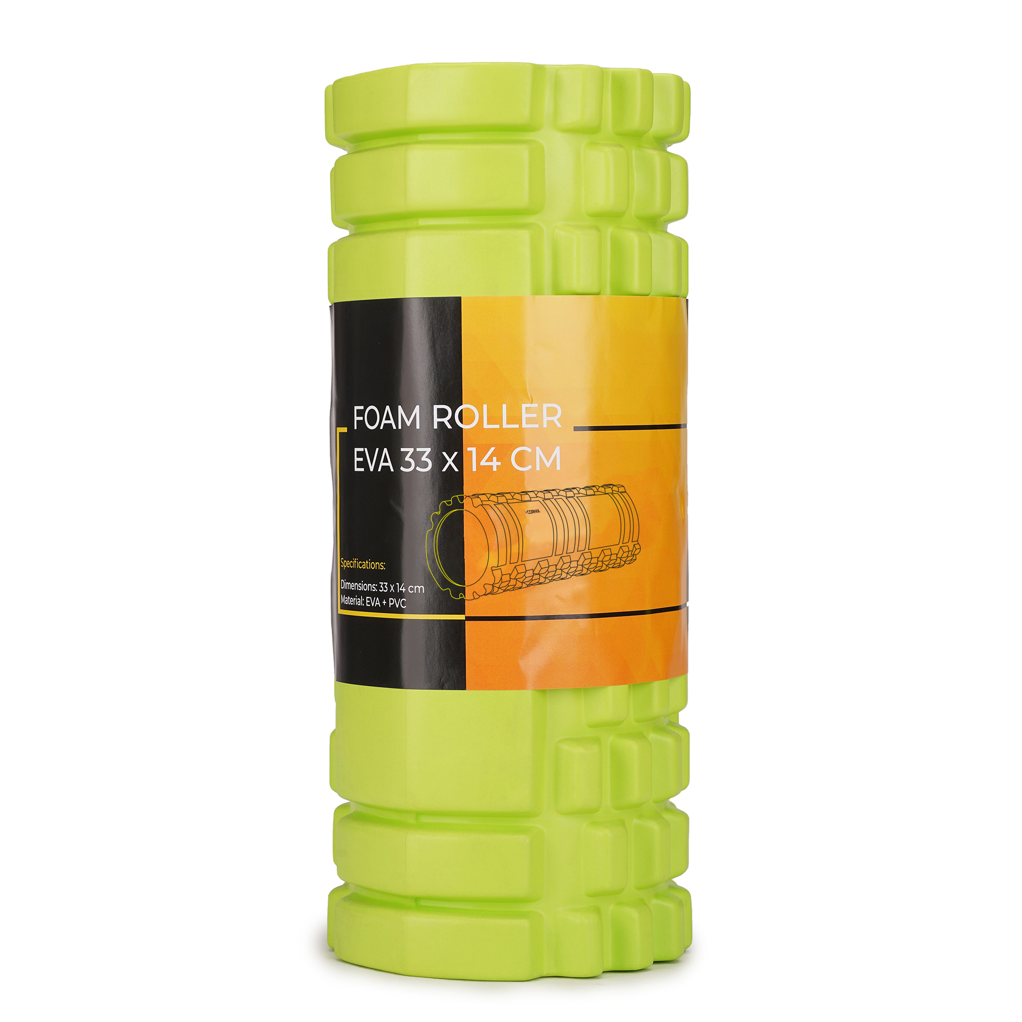 Масажний ролик Cornix EVA 33 x 14 см (валик, роллер) XR-0034 Green — мініатюра 10