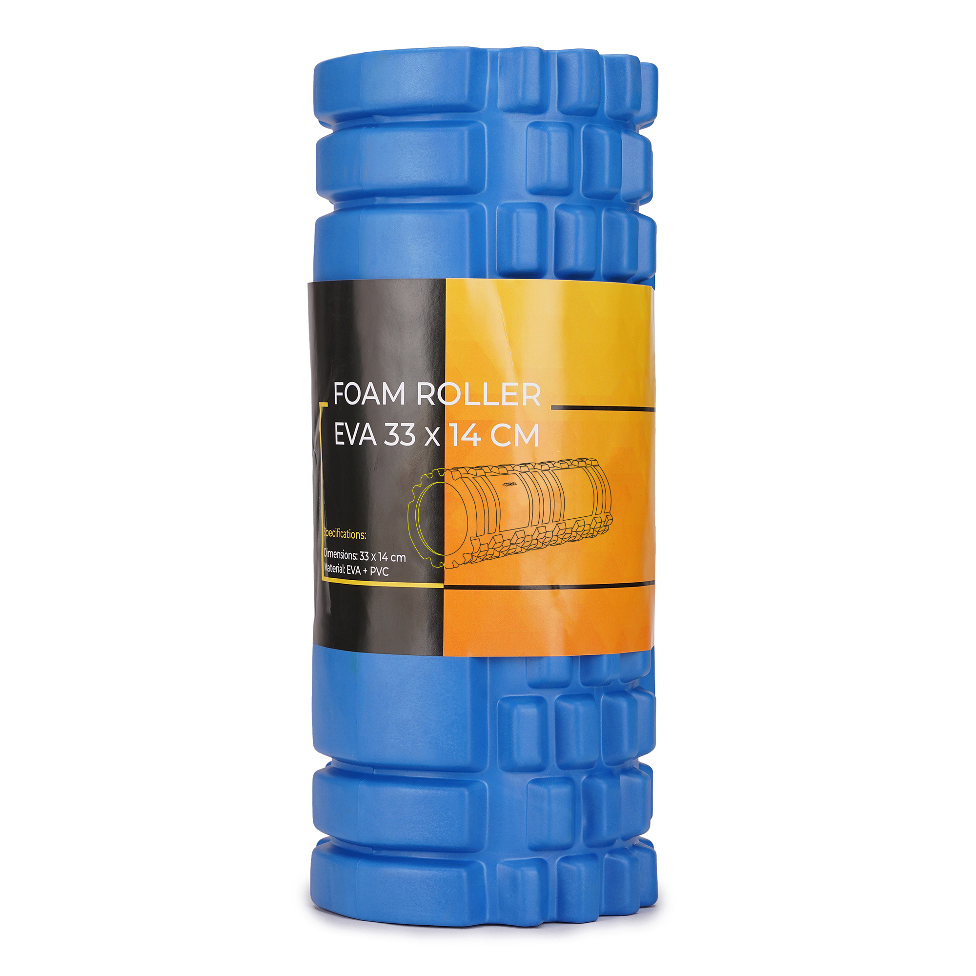Масажний ролик Cornix EVA 33 x 14 см (валик, роллер) XR-0035 Blue — фото 3