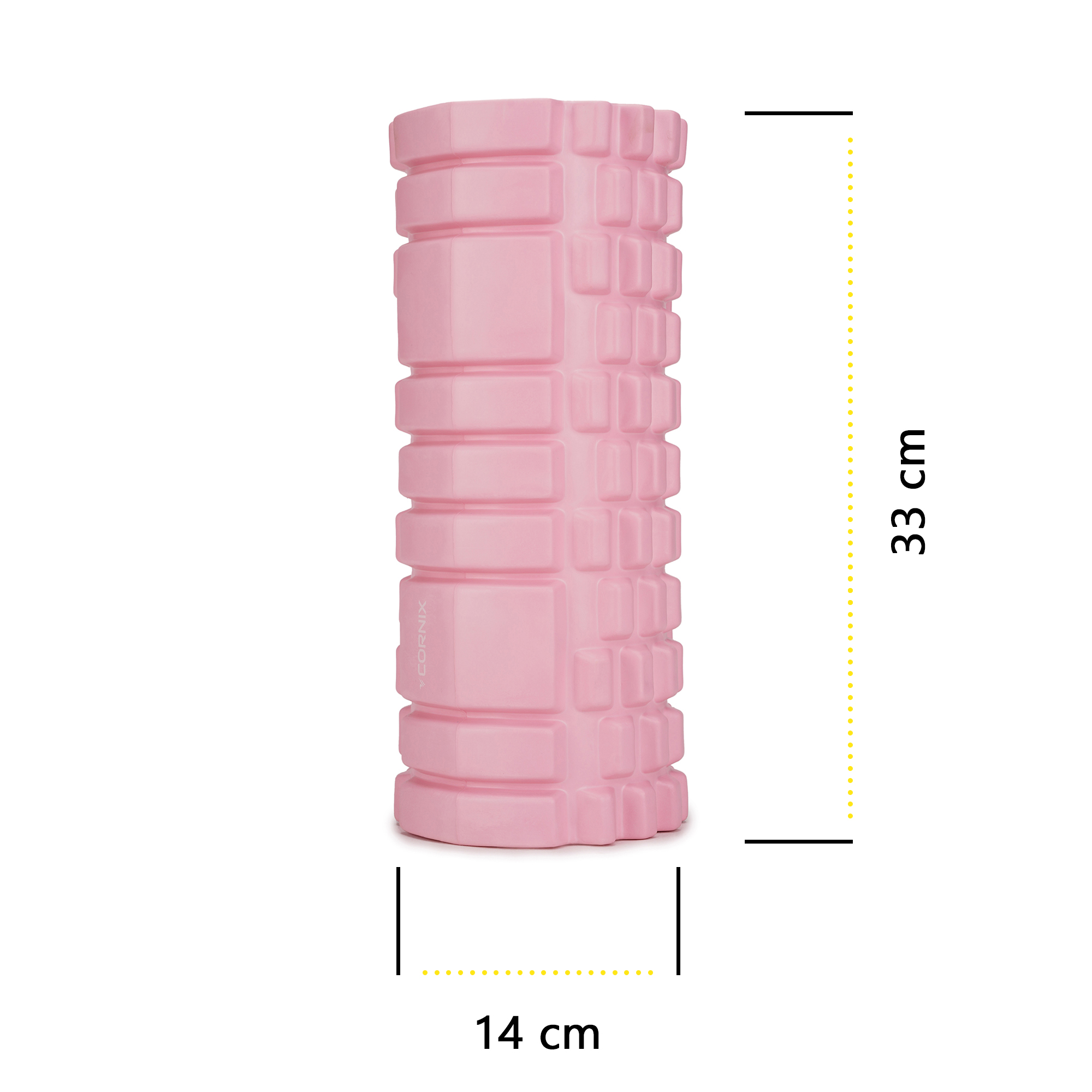 Масажний ролик Cornix EVA 33 x 14 см (валик, роллер) XR-0036 Light Pink — фото 5