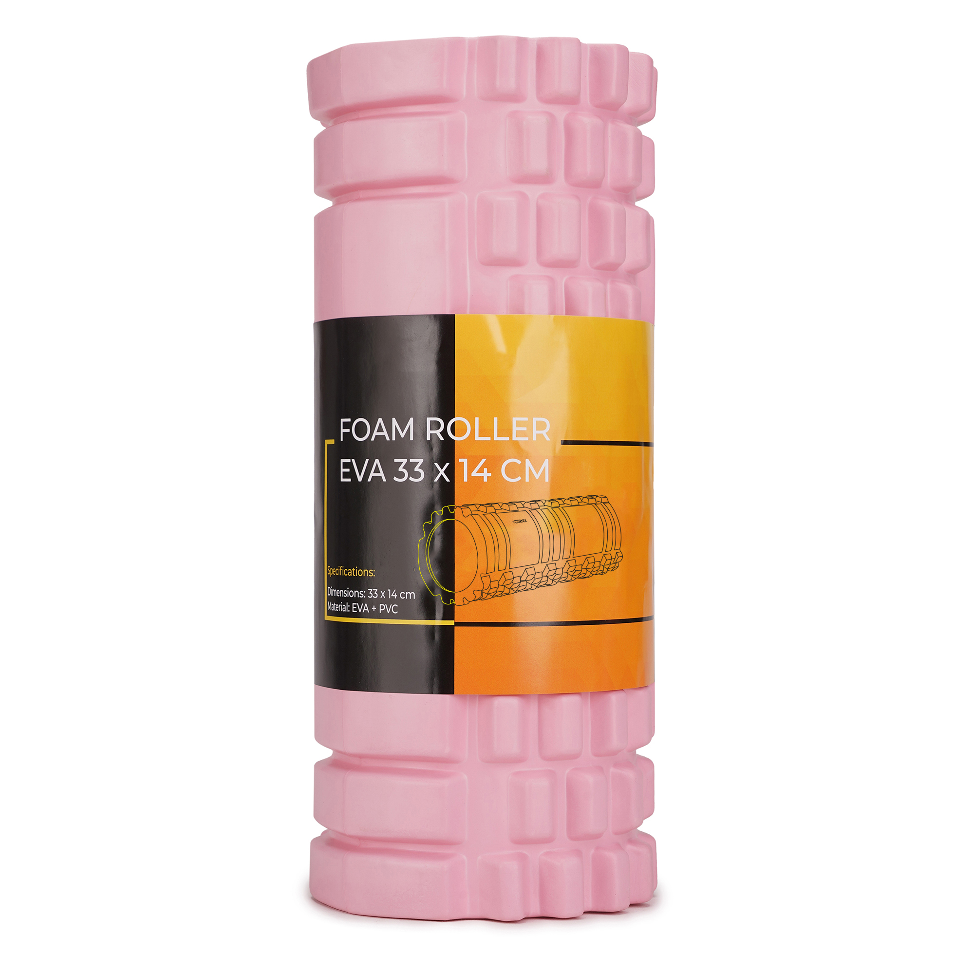 Масажний ролик Cornix EVA 33 x 14 см (валик, роллер) XR-0036 Light Pink