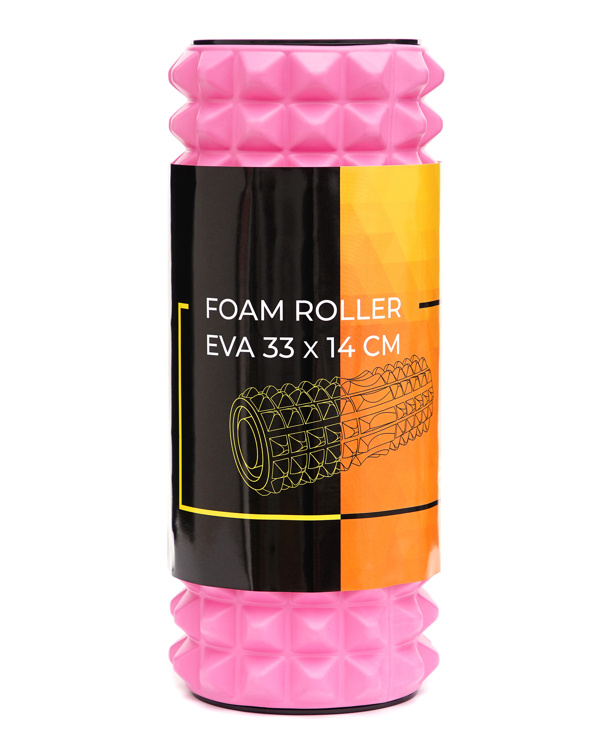 Масажний ролик Cornix EVA 33 x 14 см (валик, роллер) XR-0339 Pink — фото 5