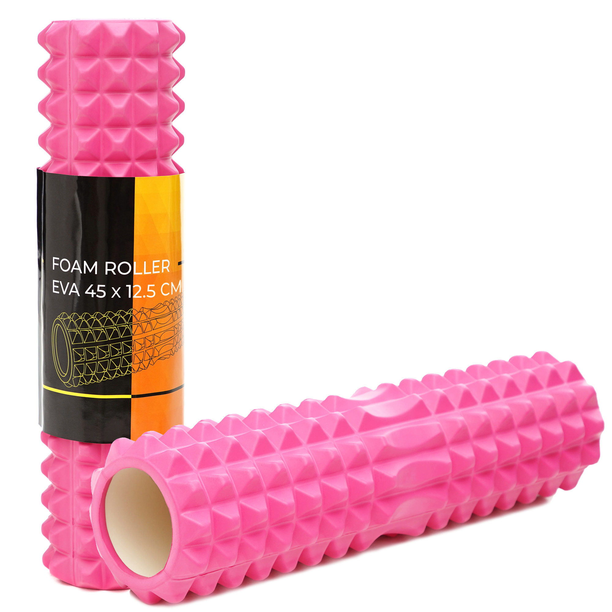 Масажний ролик Cornix EVA 45 x 12.5 см (валик, роллер) XR-0332 Pink — фото 1