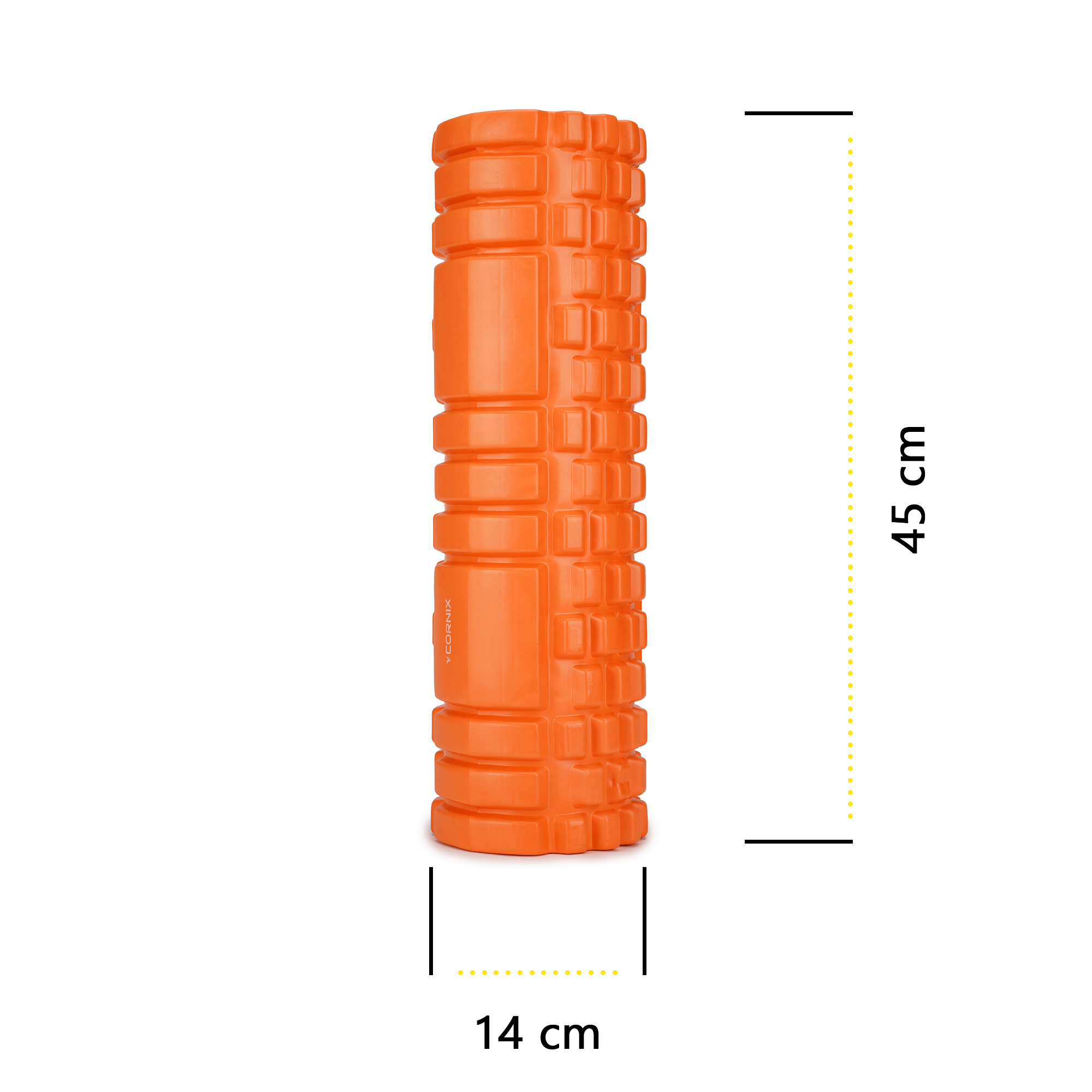 Масажний ролик Cornix EVA 45 x 14 см (валик, роллер) XR-0041 Orange — мініатюра 6