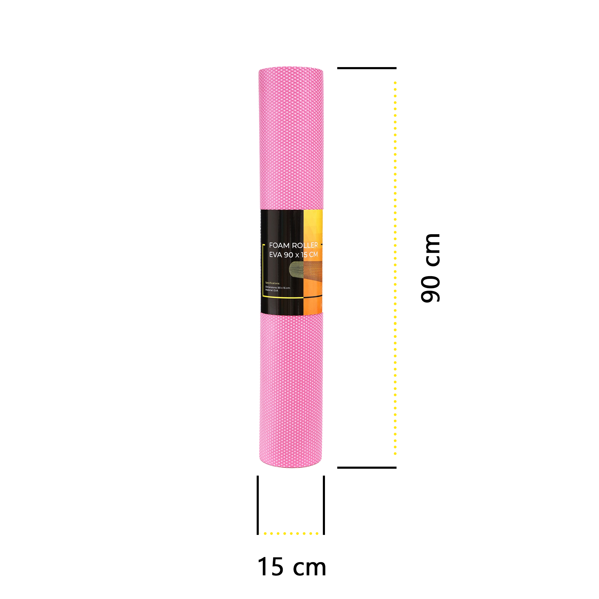 Масажний ролик Cornix EVA+ 90 x 15 см (валик, роллер) XR-0313 Pink — фото 2