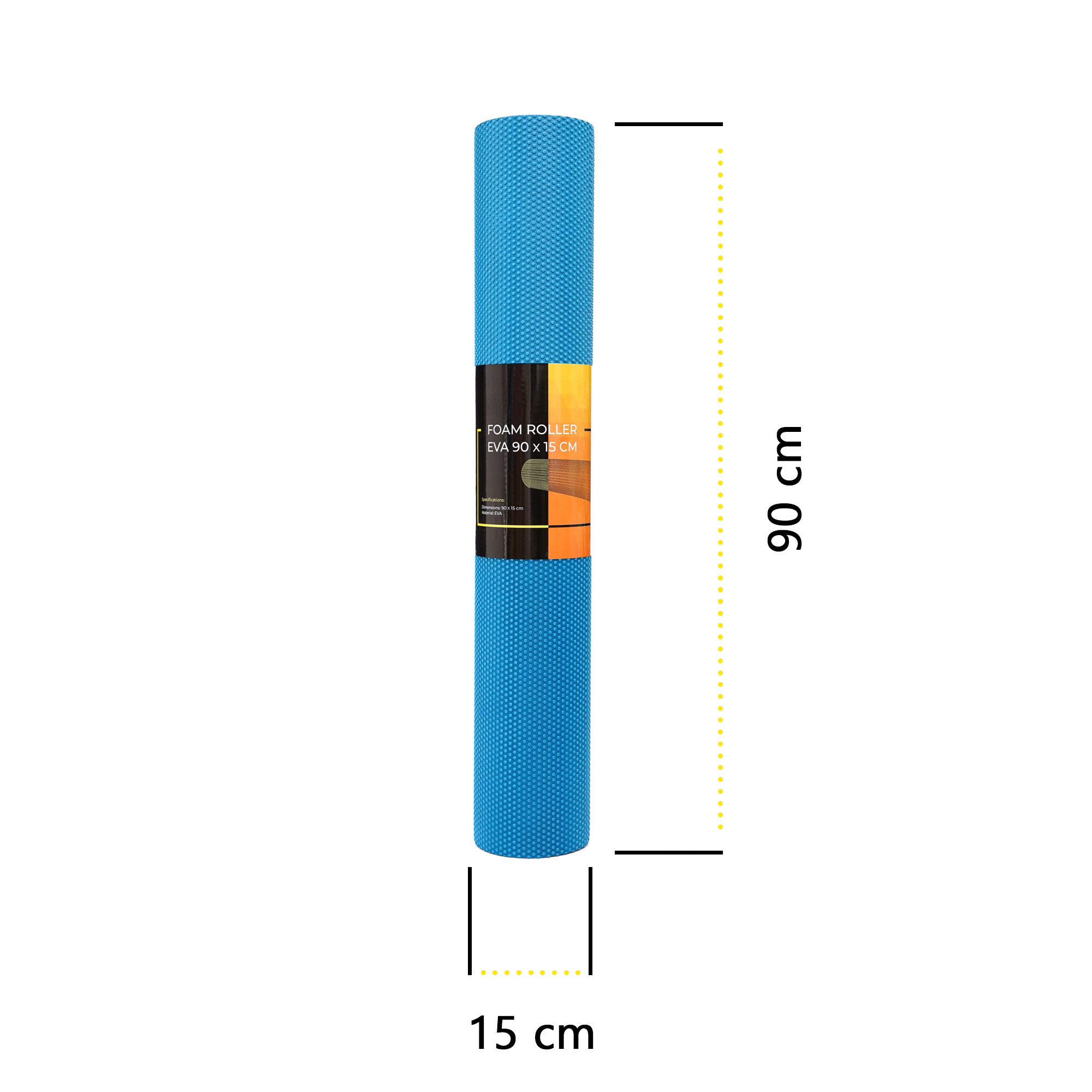 Масажний ролик Cornix EVA+ 90 x 15 см (валик, роллер) XR-0316 Blue — мініатюра 6