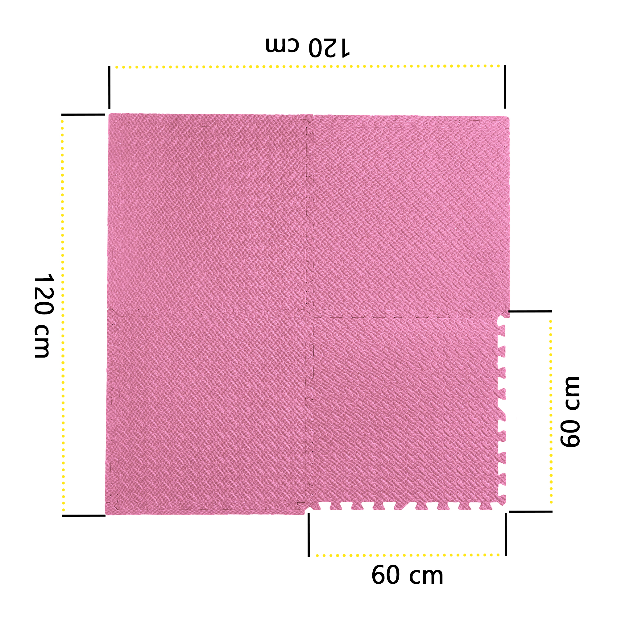 Мат-пазл (ластівчин хвіст) Cornix Mat Puzzle EVA 120 x 120 x 1 cм XR-0230 Pink — мініатюра 7