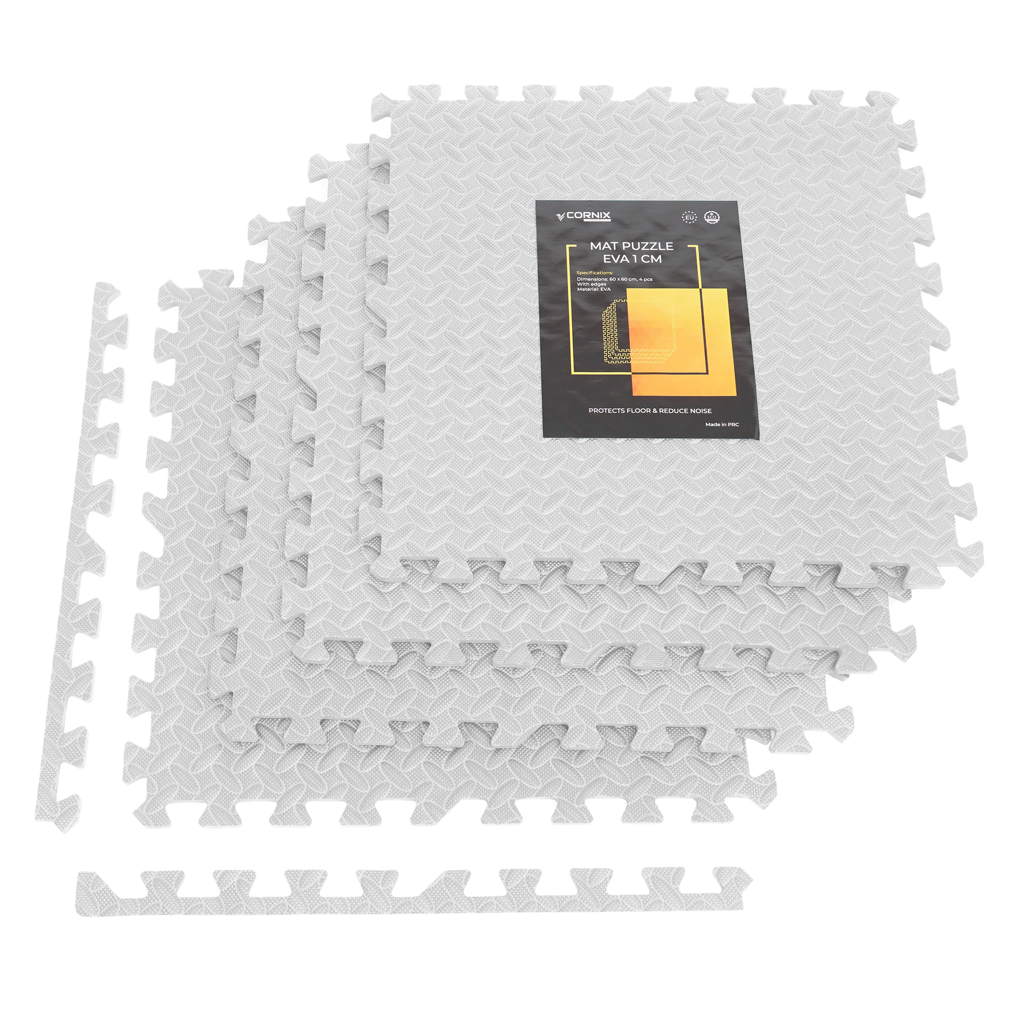 Мат-пазл (ластівчин хвіст) Cornix Mat Puzzle EVA 120 x 120 x 1 cм XR-0233 White