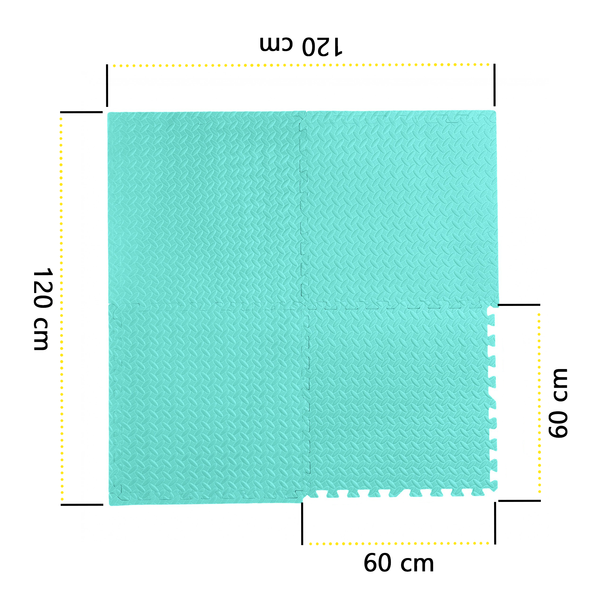 Мат-пазл (ластівчин хвіст) Cornix Mat Puzzle EVA 120 x 120 x 1 cм XR-0234 Mint — фото 5
