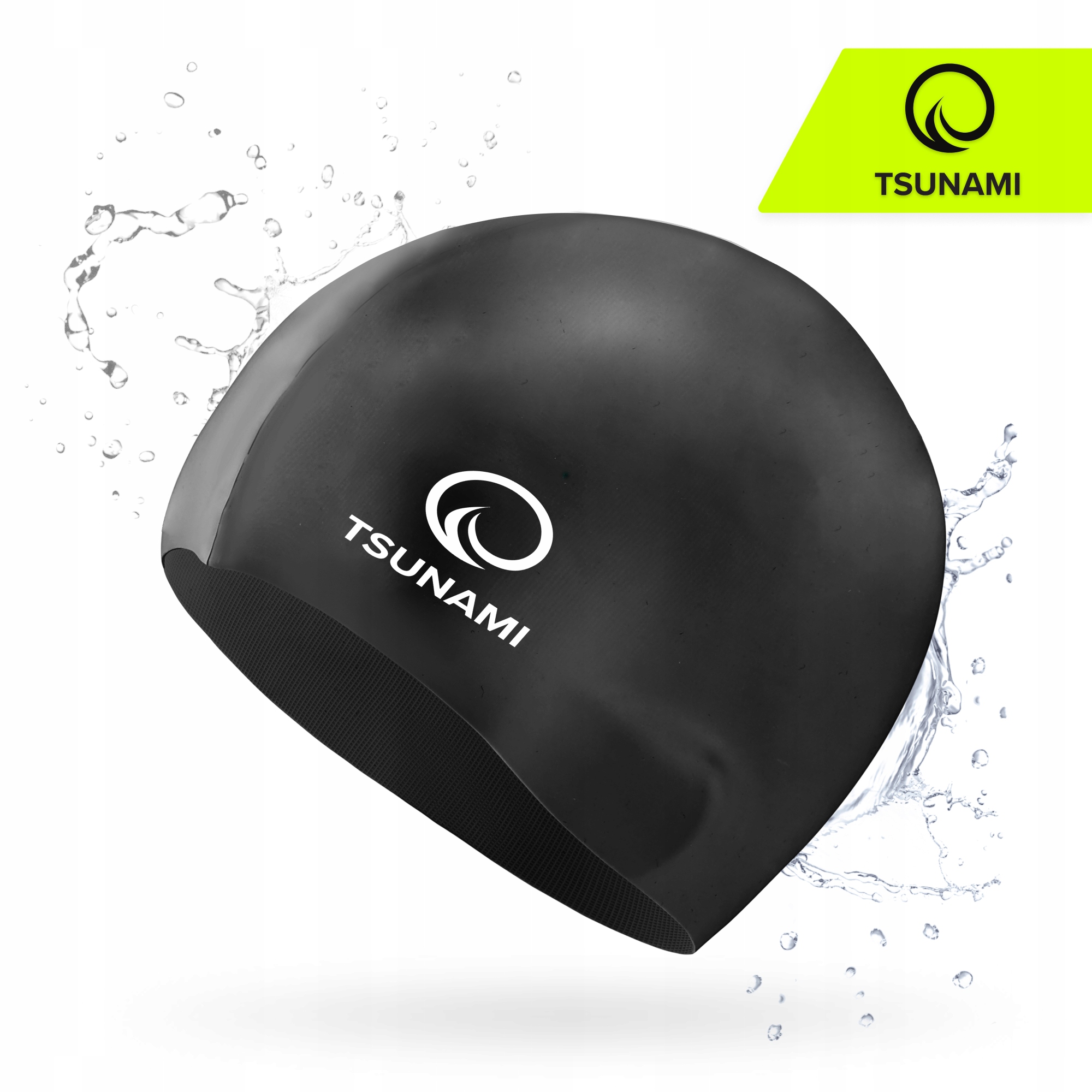 Шапочка для плавання TSUNAMI Kids дитяча Black (P-5905973401791) — мініатюра 3