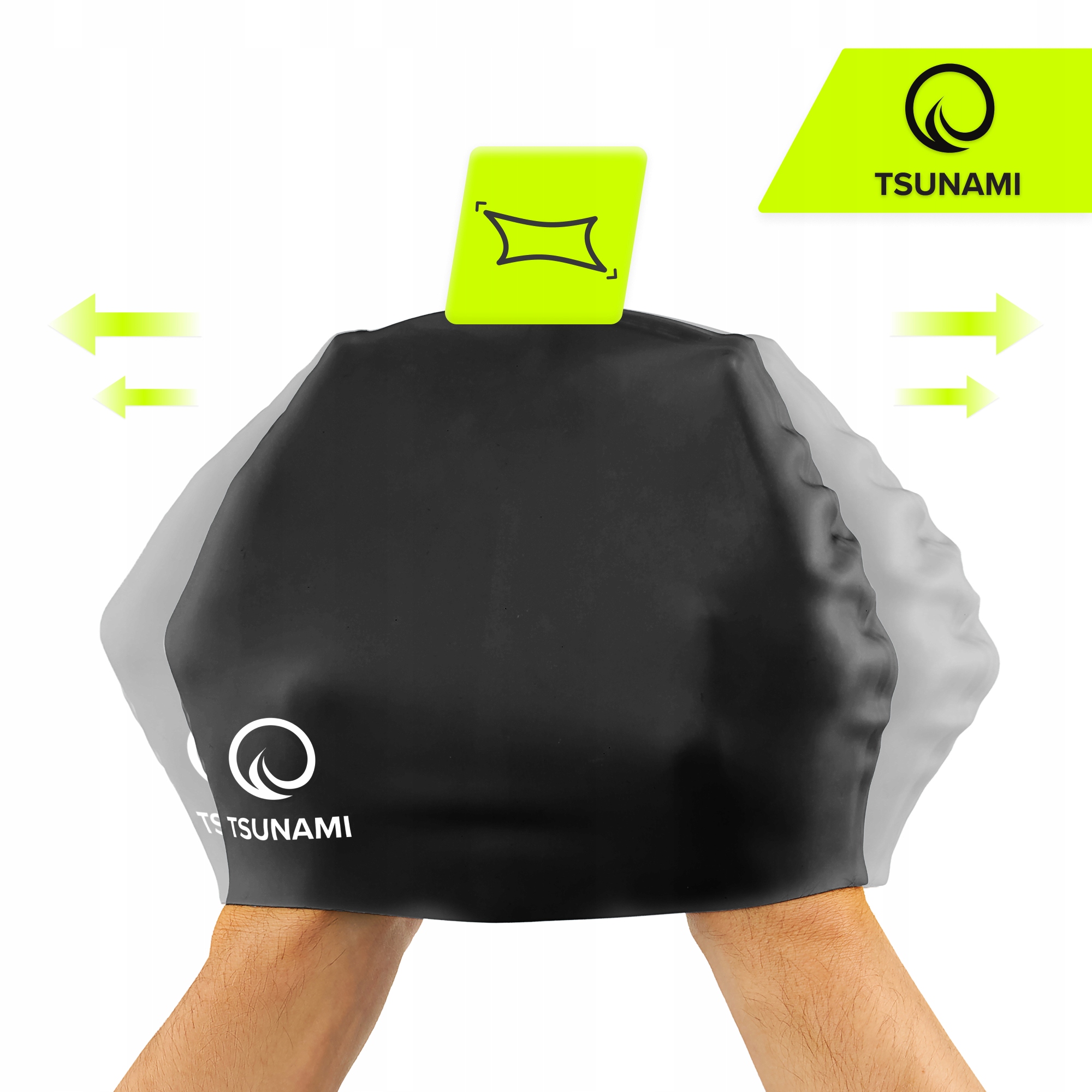 Шапочка для плавання TSUNAMI Kids дитяча Black (P-5905973401791) — мініатюра 4