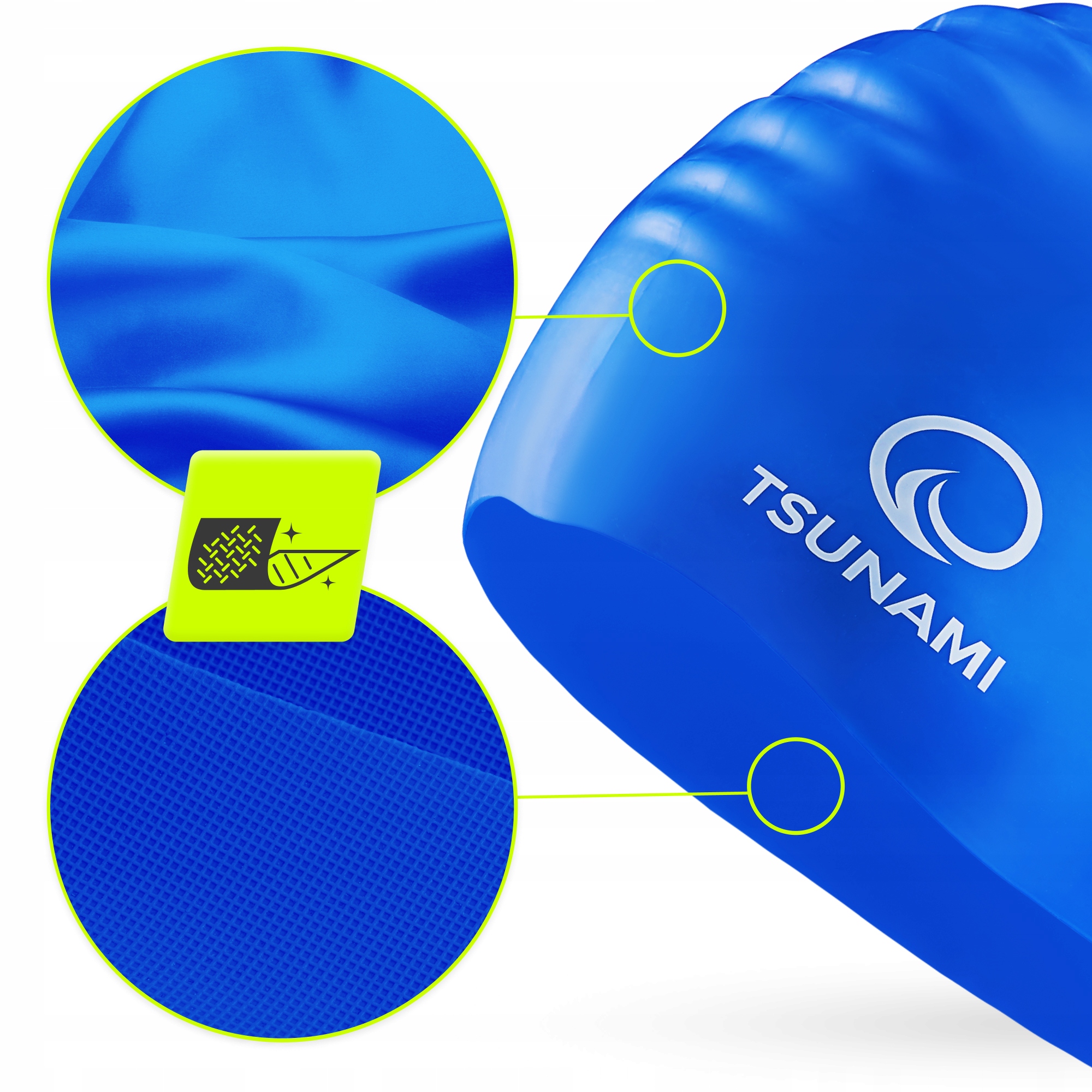 Шапочка для плавання TSUNAMI Pro Blue (P-5905973401883) — мініатюра 3