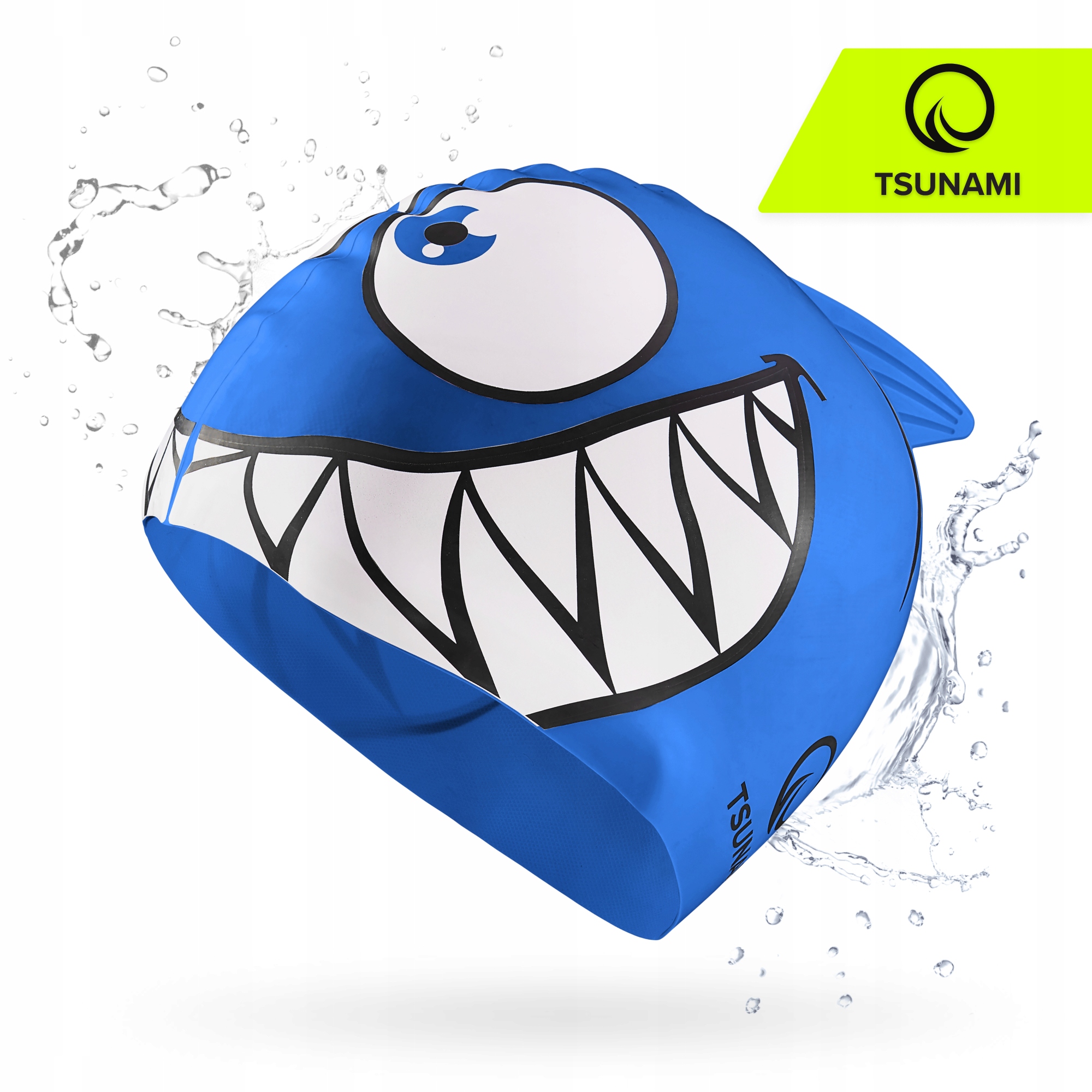 Шапочка для плавання TSUNAMI Shark дитяча Blue (P-5905973401814) — мініатюра 7
