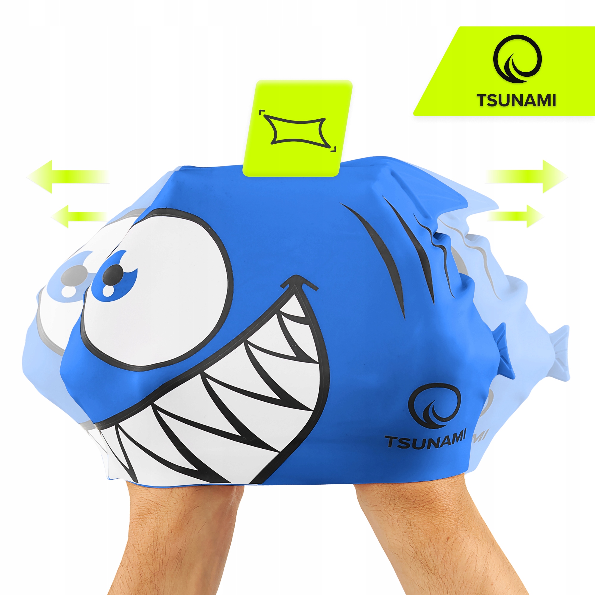 Шапочка для плавання TSUNAMI Shark дитяча Blue (P-5905973401814) — мініатюра 6