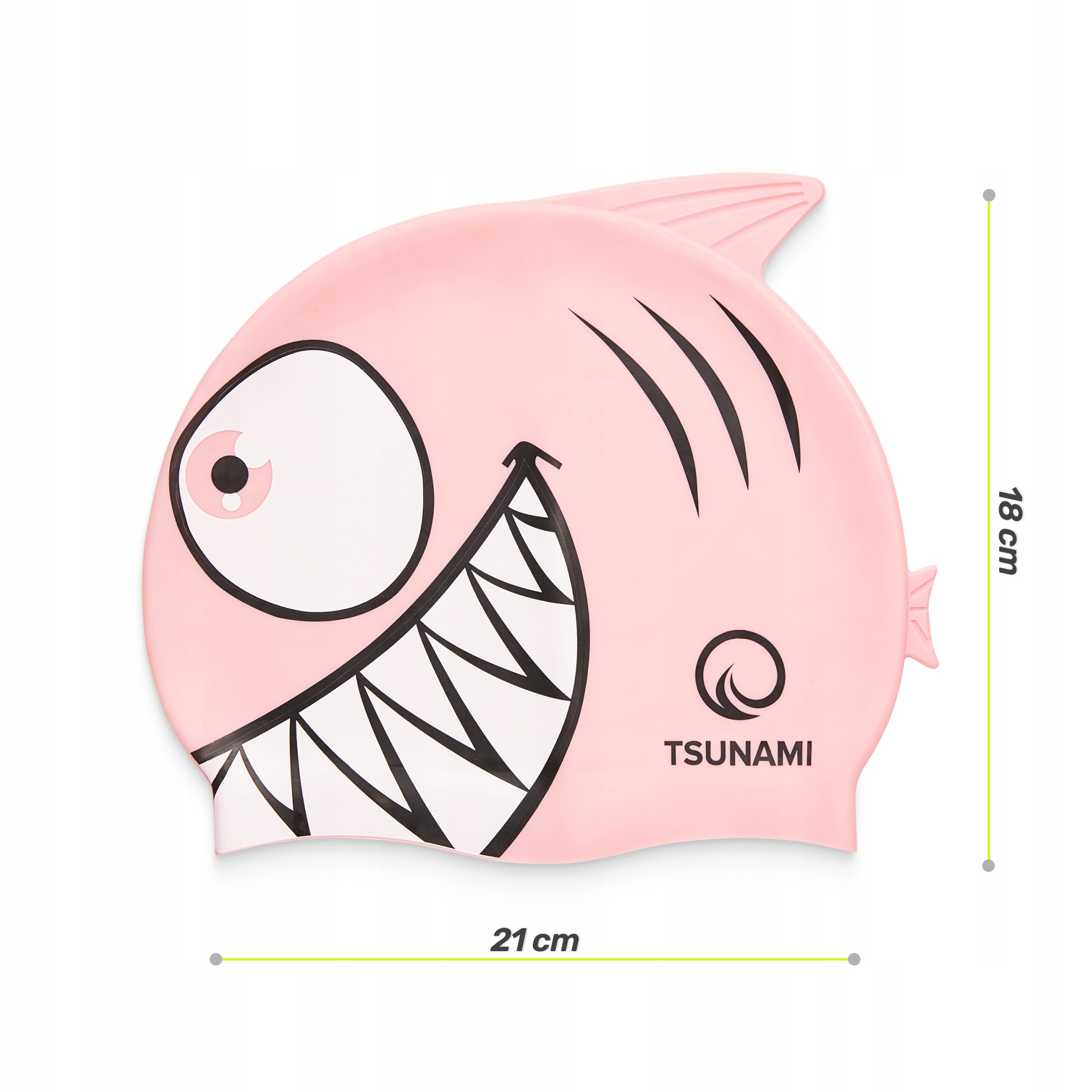 Шапочка для плавання TSUNAMI Shark дитяча Pink (P-5905973401821) — фото 4