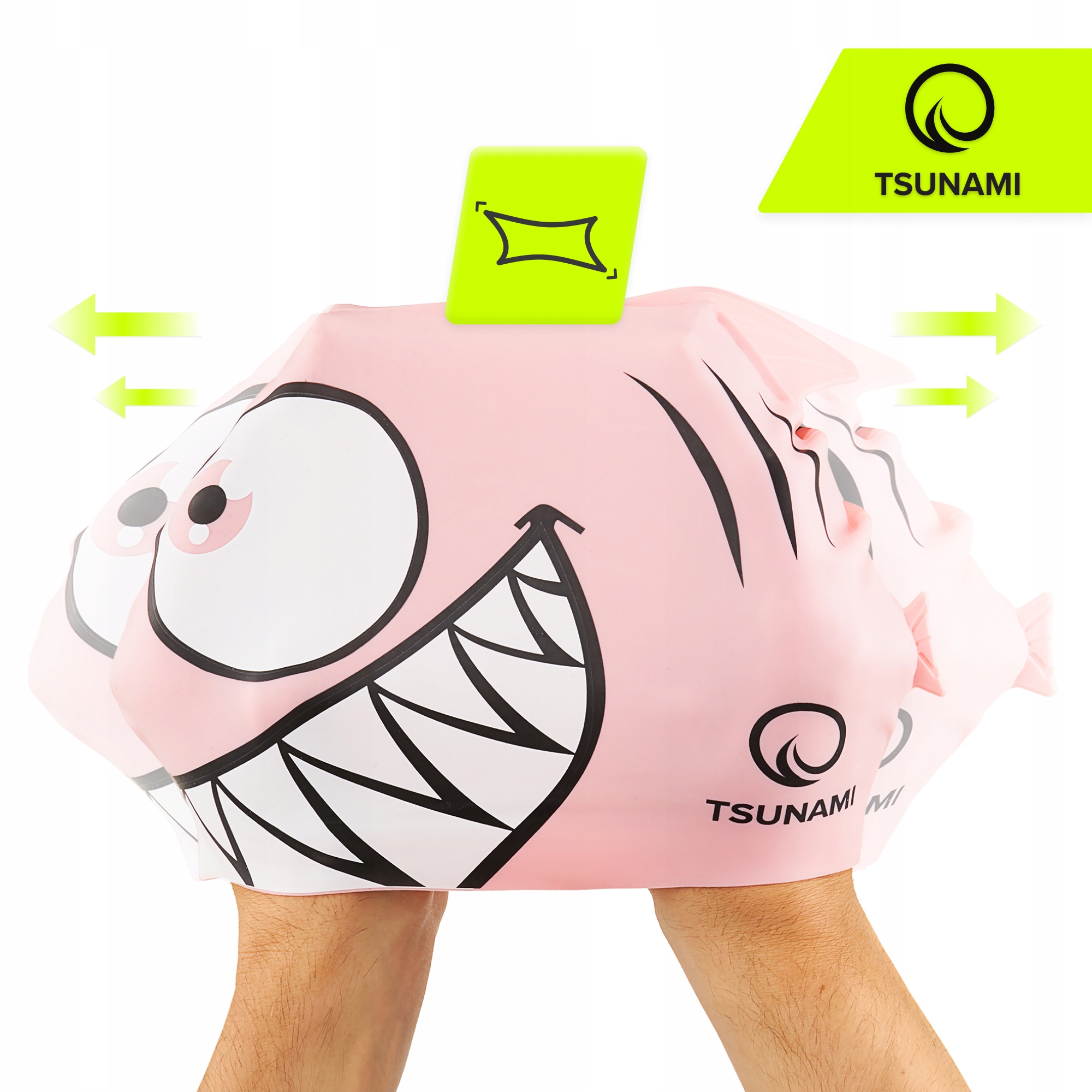 Шапочка для плавання TSUNAMI Shark дитяча Pink (P-5905973401821) — фото 5