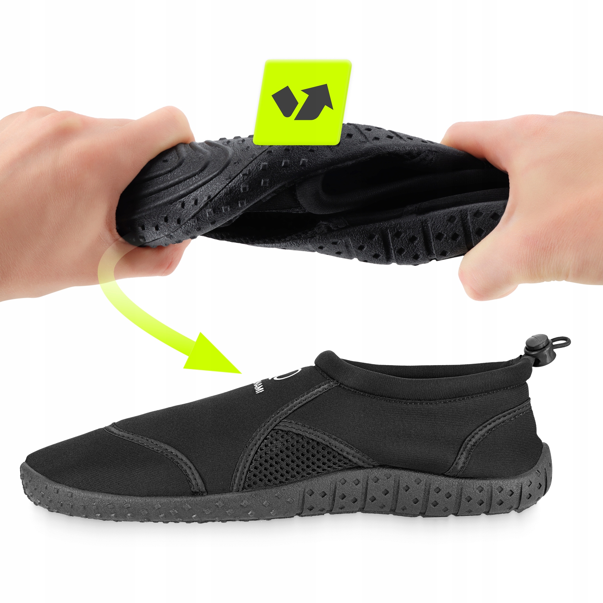 Взуття для пляжу (аквашузи) TSUNAMI Slip-On для плавання та водних видів спорту Size 29 Black (P-5905973406185) — мініатюра 10