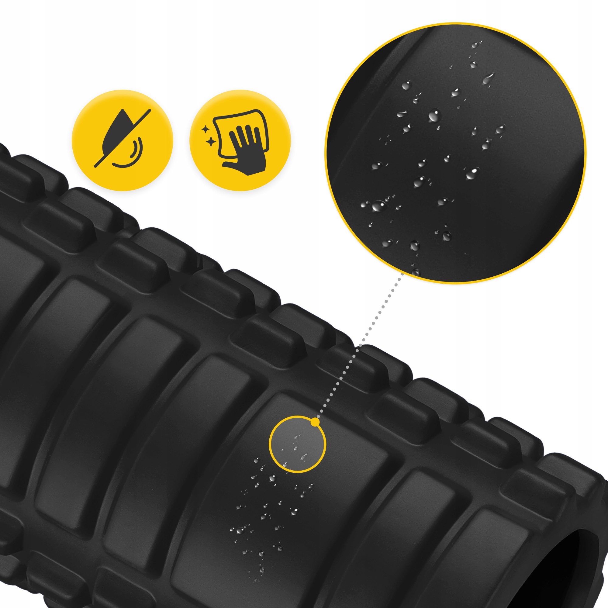 Масажний ролик 4FIZJO 45 x 13.5 см (валик, роллер) Black (P-5907739310545) — мініатюра 8
