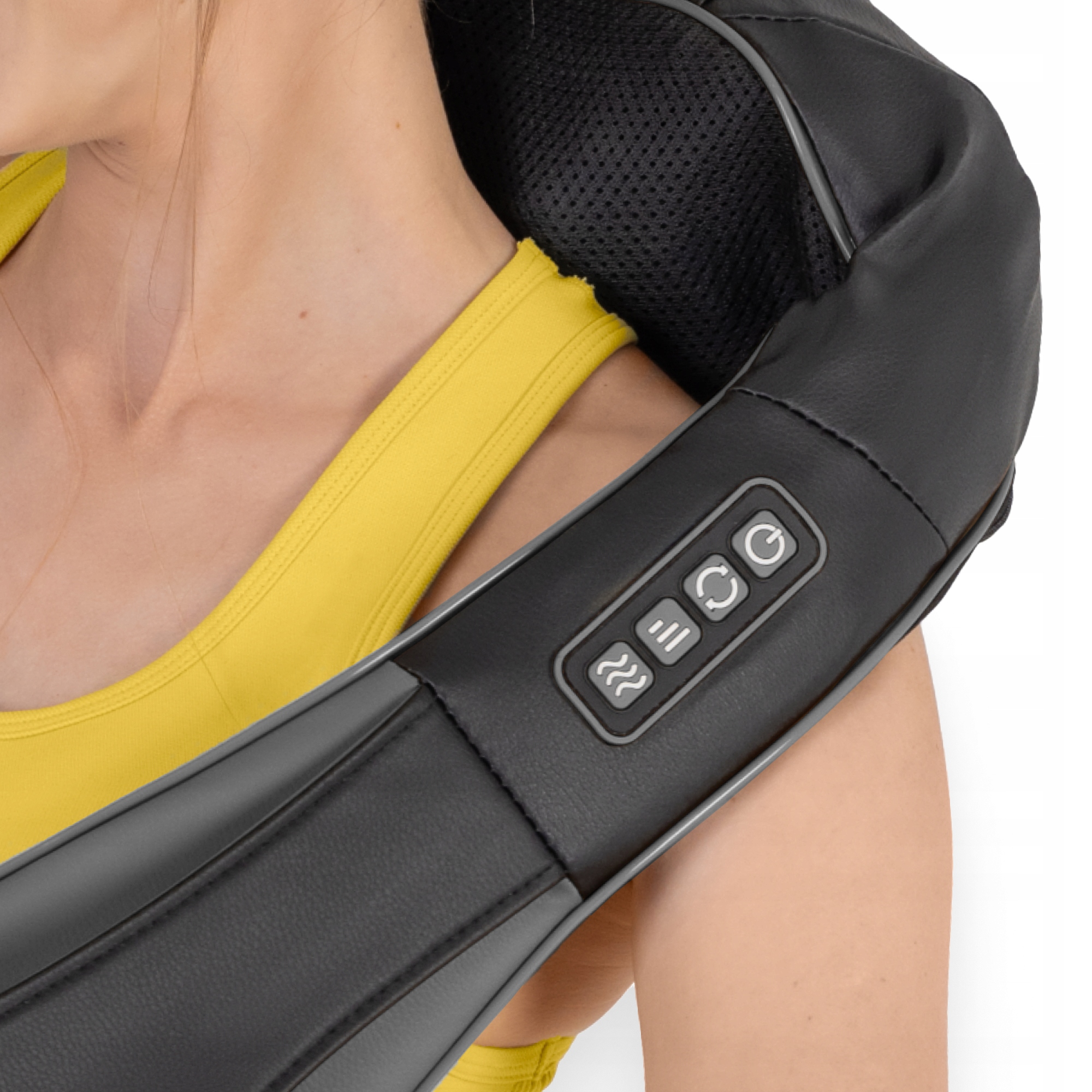Накидка-масажер 4FIZJO Shiatsu Pro+ для шиї та спини Black/Grey (P-5907739319067)