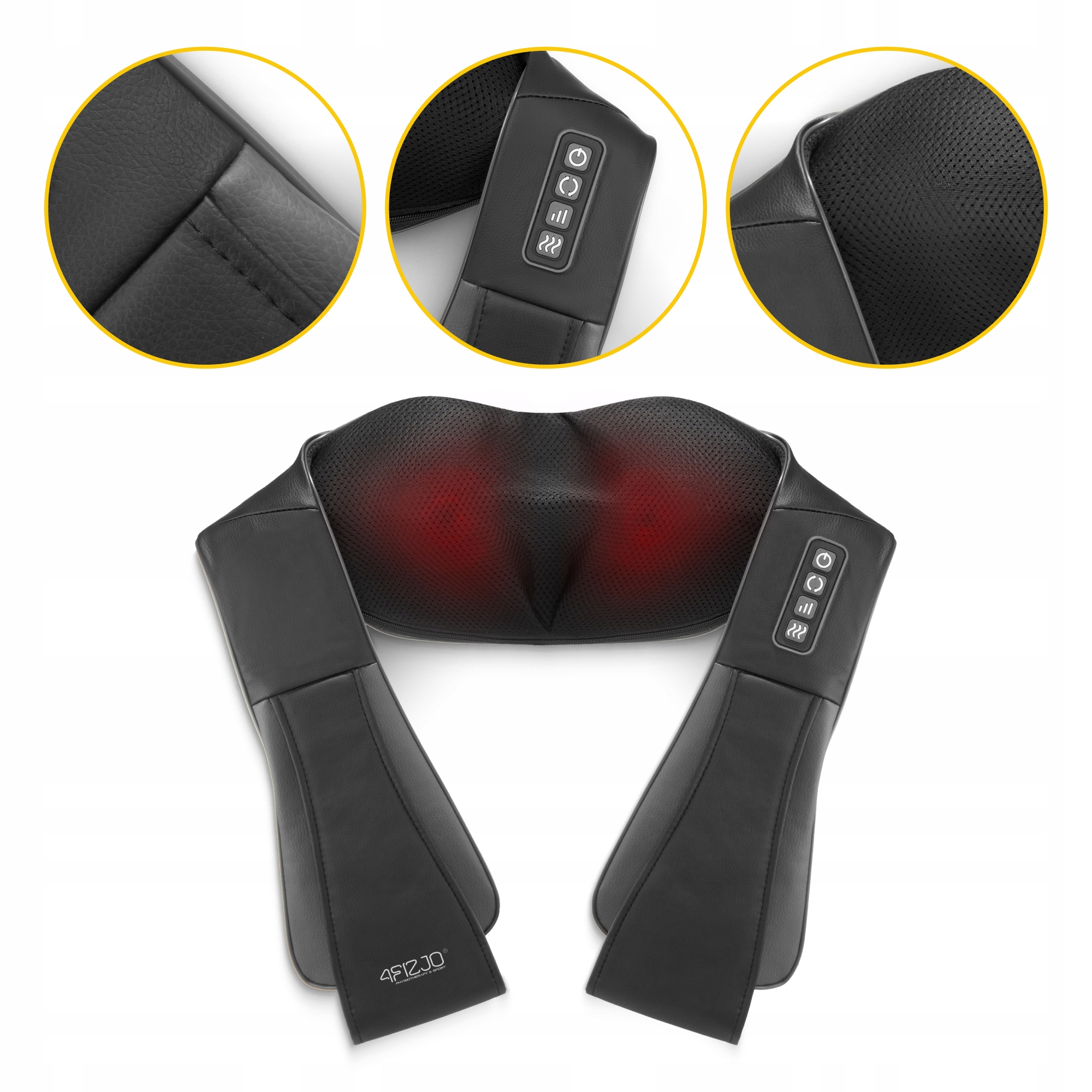 Накидка-масажер 4FIZJO Shiatsu Pro+ для шиї та спини Black/Grey (P-5907739319067)