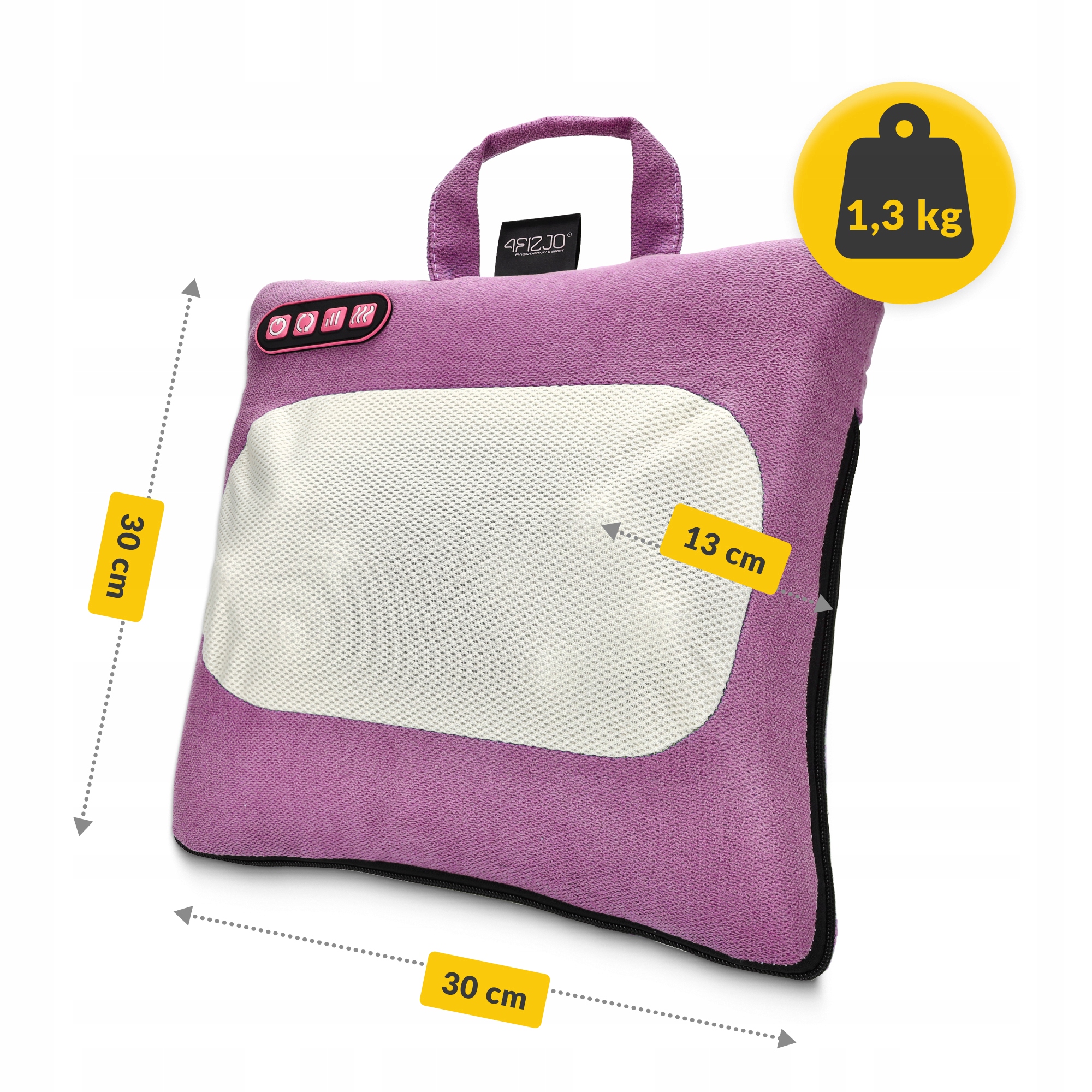 Подушка-масажер 4FIZJO Shiatsu Lite Violet (P-5905973404129) — мініатюра 7