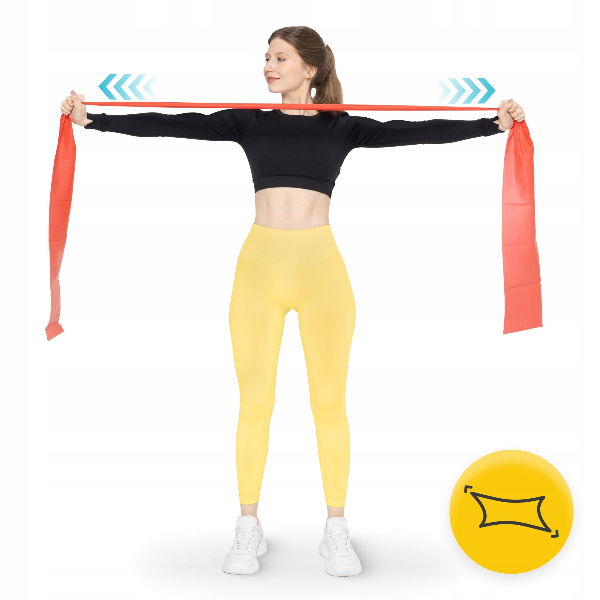 Стрічка-еспандер для спорту та реабілітації 4FIZJO Flat Band 200 х 15 cм 2-4 кг Red (P-5907222931646) — фото 3