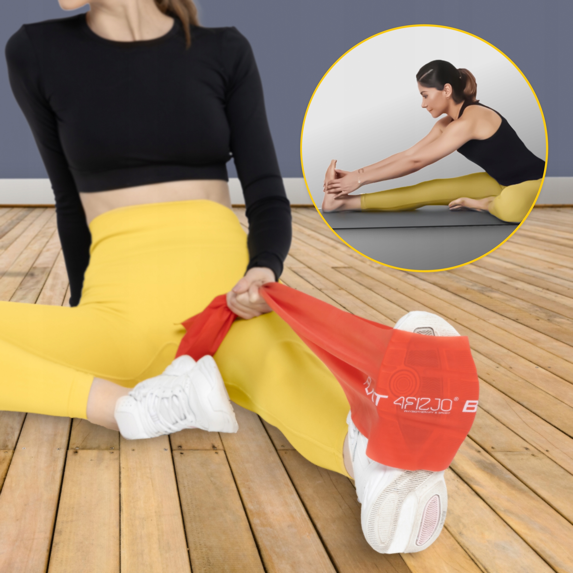 Стрічка-еспандер для спорту та реабілітації 4FIZJO Flat Band 200 х 15 cм 2-4 кг Red (P-5907222931646) — фото 5