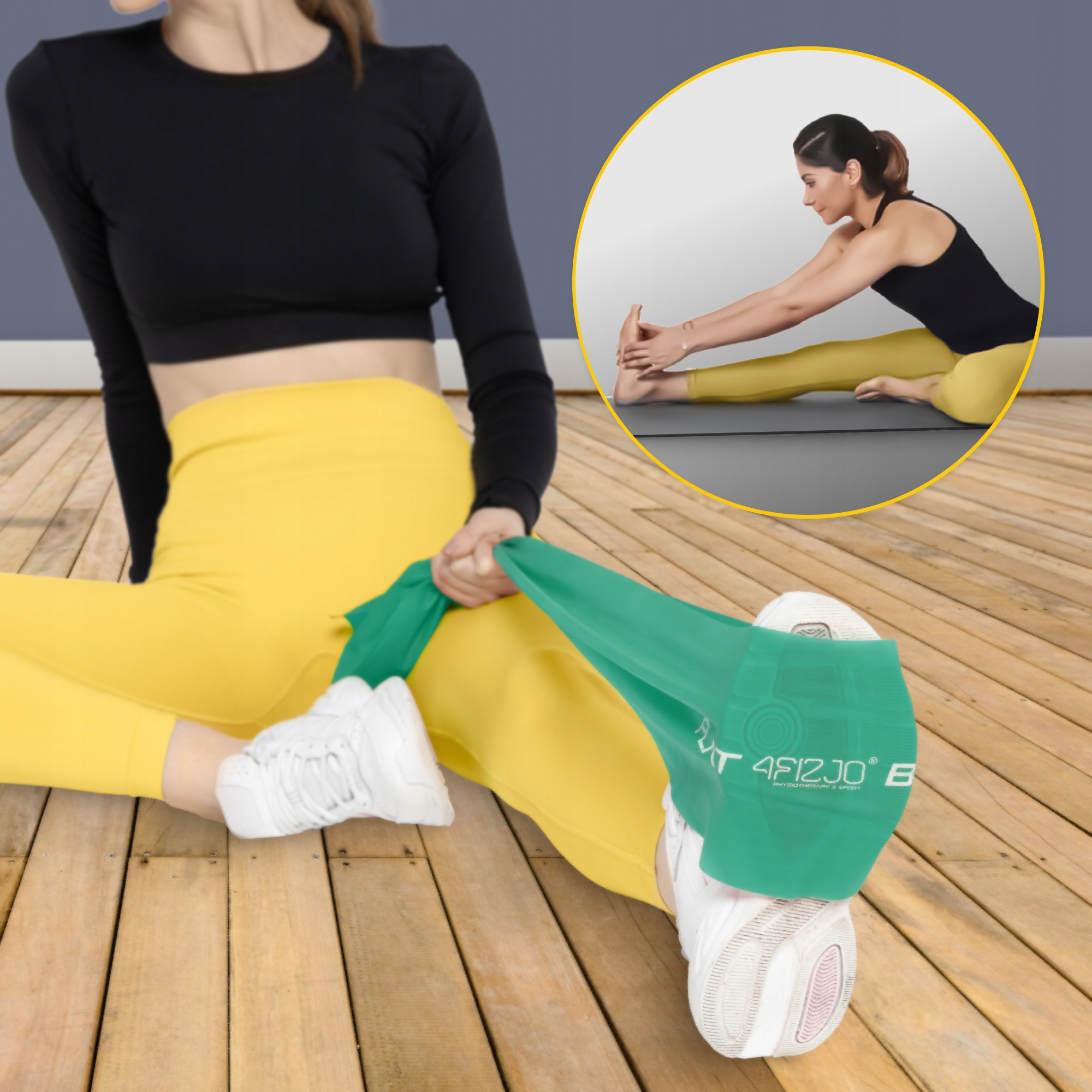 Стрічка-еспандер для спорту та реабілітації 4FIZJO Flat Band 200 х 15 cм 5-8 кг Green (P-5907222931653) — фото 4