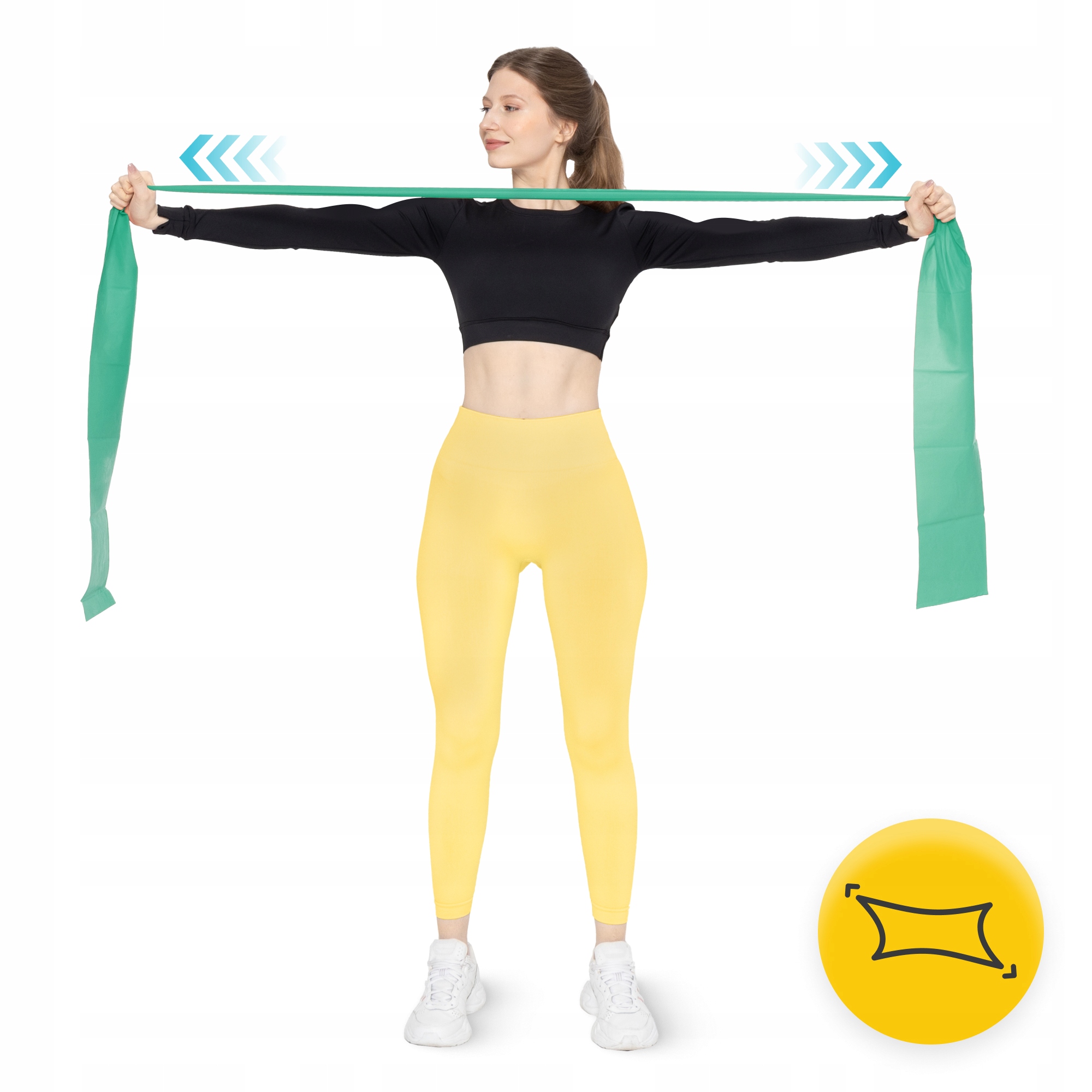 Стрічка-еспандер для спорту та реабілітації 4FIZJO Flat Band 200 х 15 cм 5-8 кг Green (P-5907222931653) — фото 5