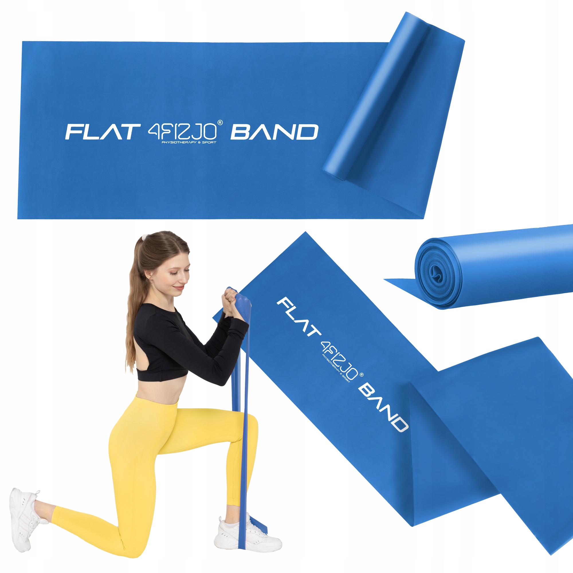 Стрічка-еспандер для спорту та реабілітації 4FIZJO Flat Band 200 х 15 cм 9-11 кг Blue (P-5907222931660) — фото 1