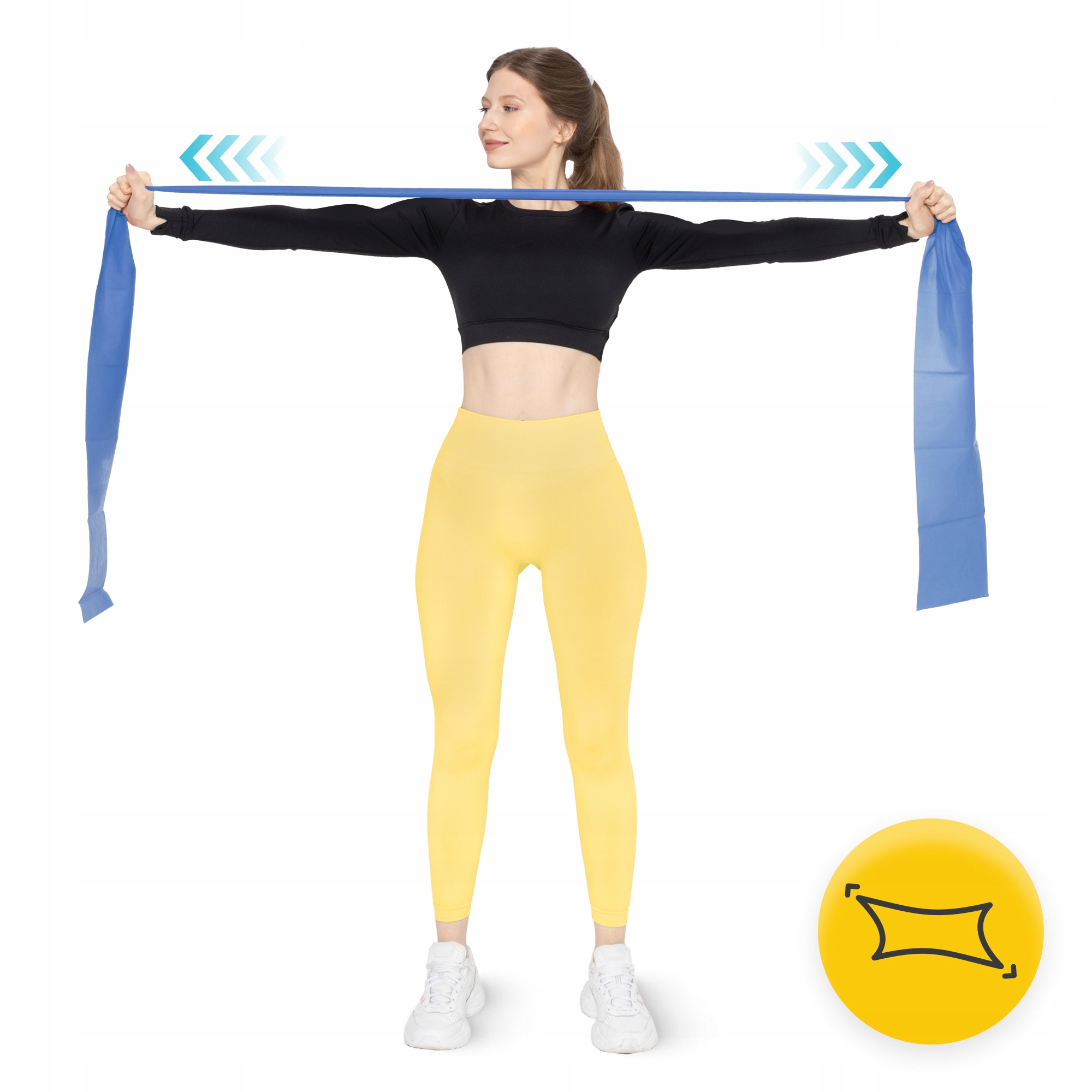Стрічка-еспандер для спорту та реабілітації 4FIZJO Flat Band 200 х 15 cм 9-11 кг Blue (P-5907222931660) — мініатюра 8
