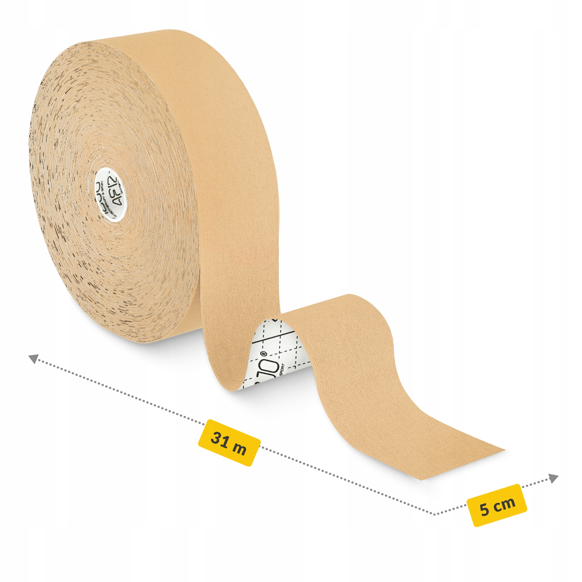 Стрічка кінезіологічна (кінезіо тейп) 4FIZJO 5 см x 31 м Beige (P-5905973405539) — мініатюра 9
