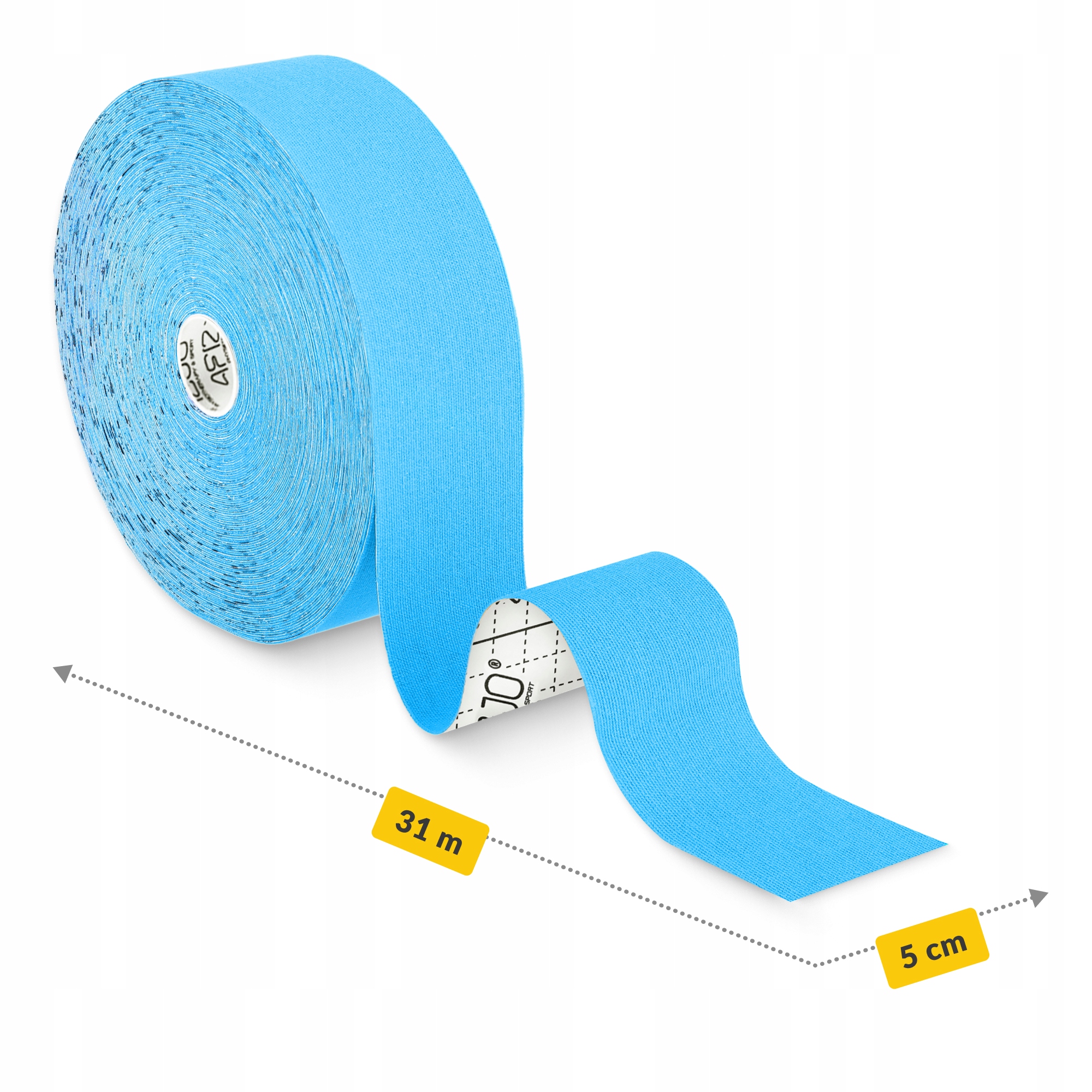 Стрічка кінезіологічна (кінезіо тейп) 4FIZJO 5 см x 31 м Sky Blue (P-5905973405546) — мініатюра 9