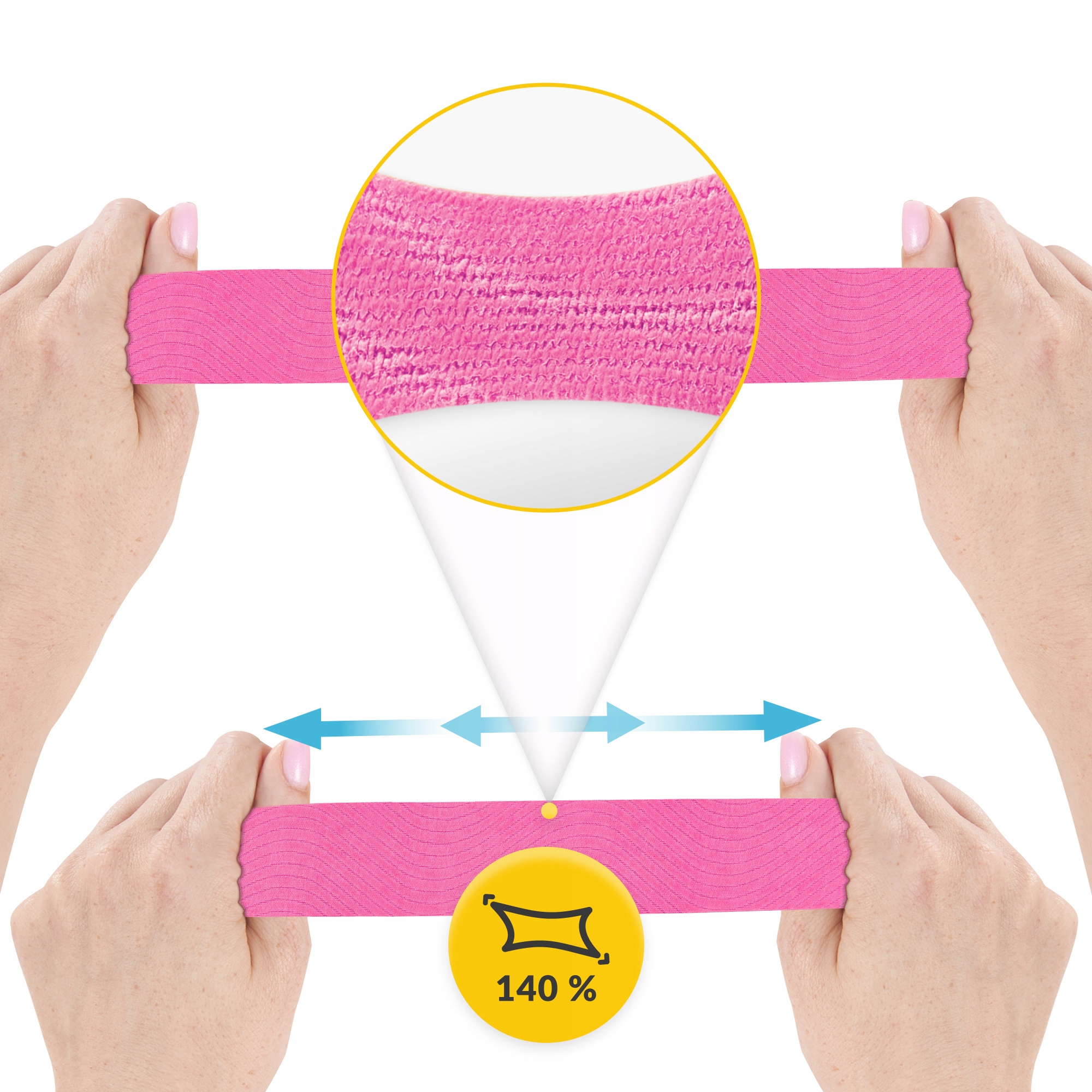 Стрічка кінезіологічна (кінезіо тейп) 4FIZJO 5 см x 31 м Pink (P-5905973405553) — мініатюра 9